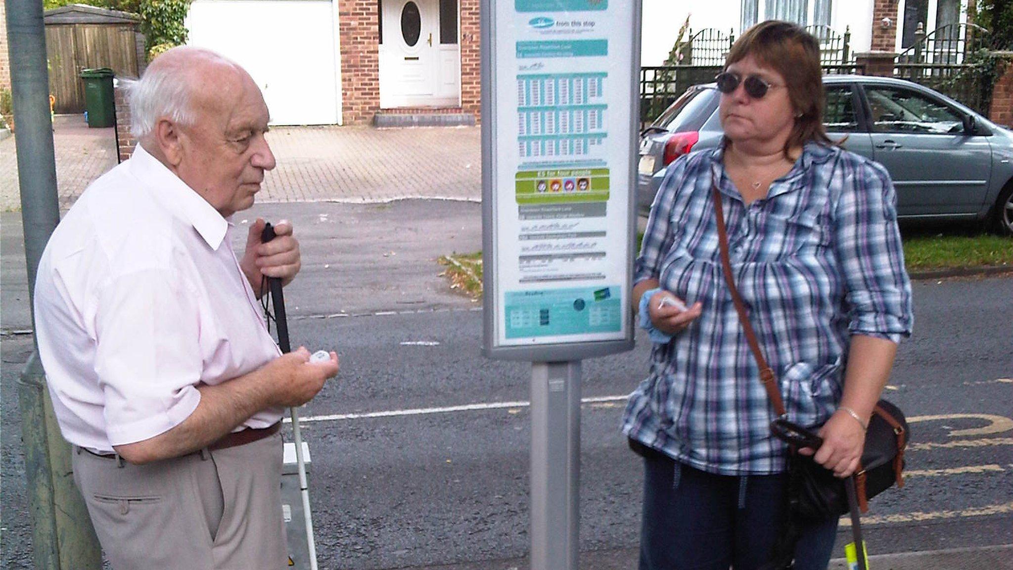 A talking bus stop