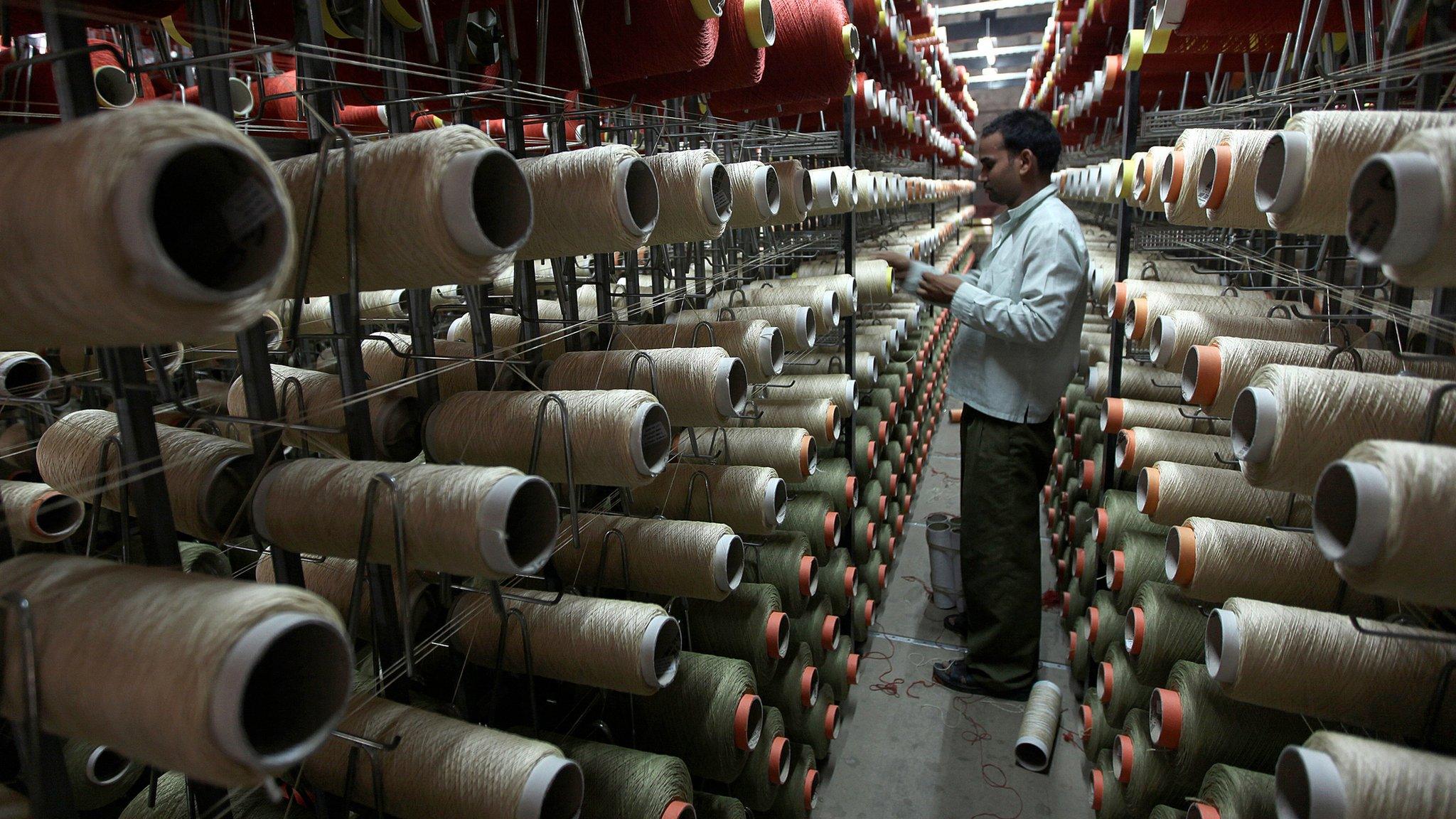 A worker in an Indian factory