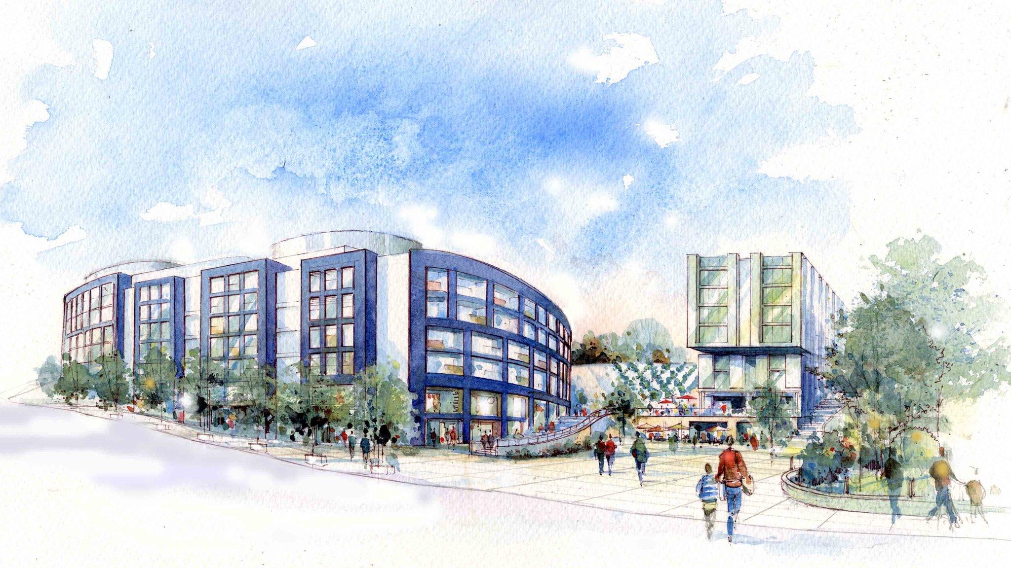 An artist's impression of how Bournemouth's Winter Gardens site might look.