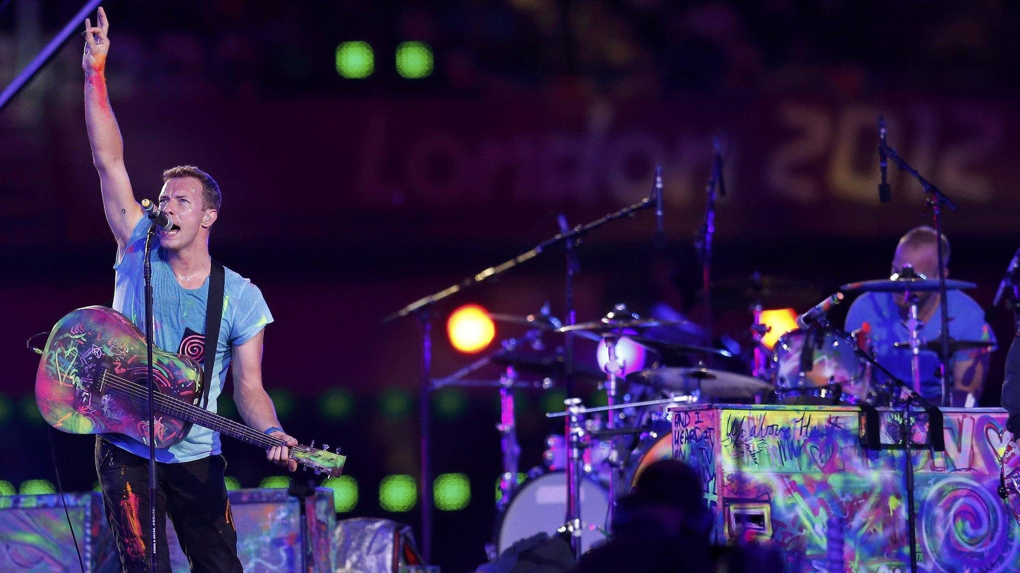 Coldplay at the Paralympic closing ceremony