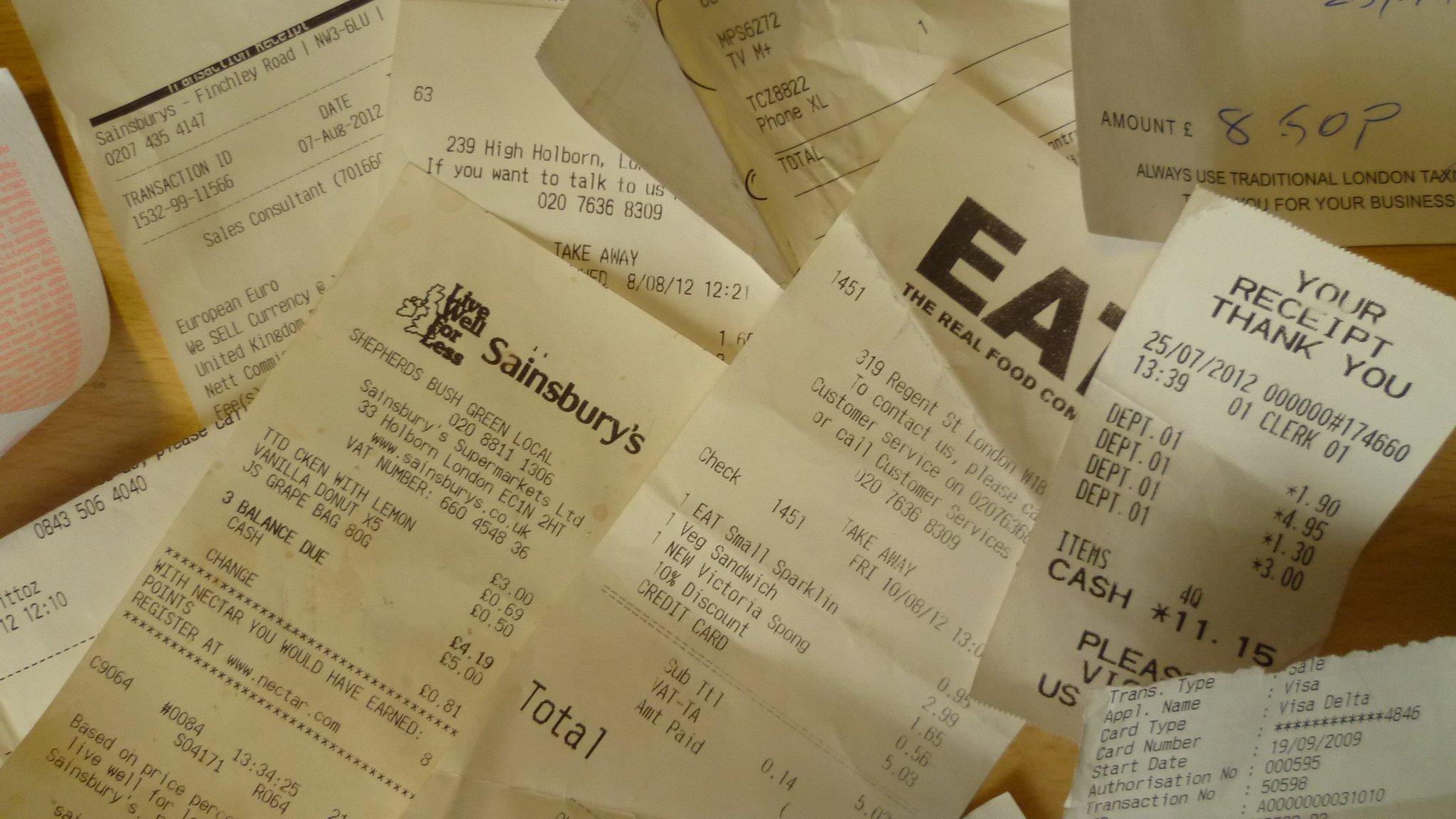 Paper receipts