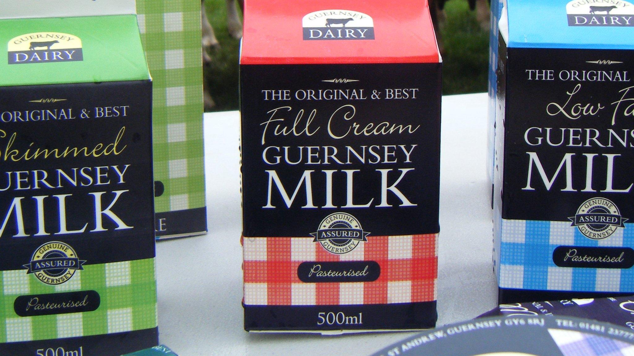 Guernsey Dairy milk cartons