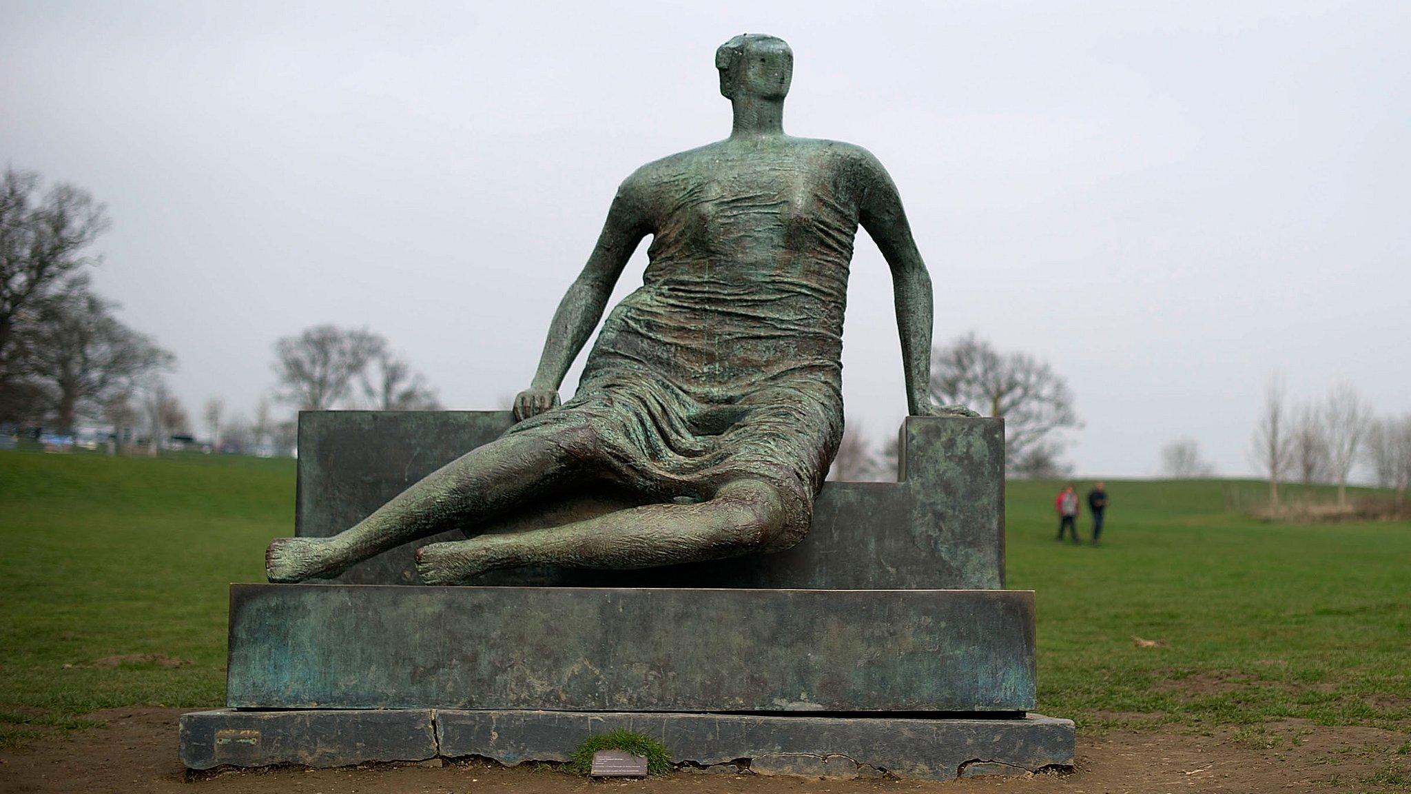 Draped Seated Woman by Henry Moore at Yorkshire Sculpture Park