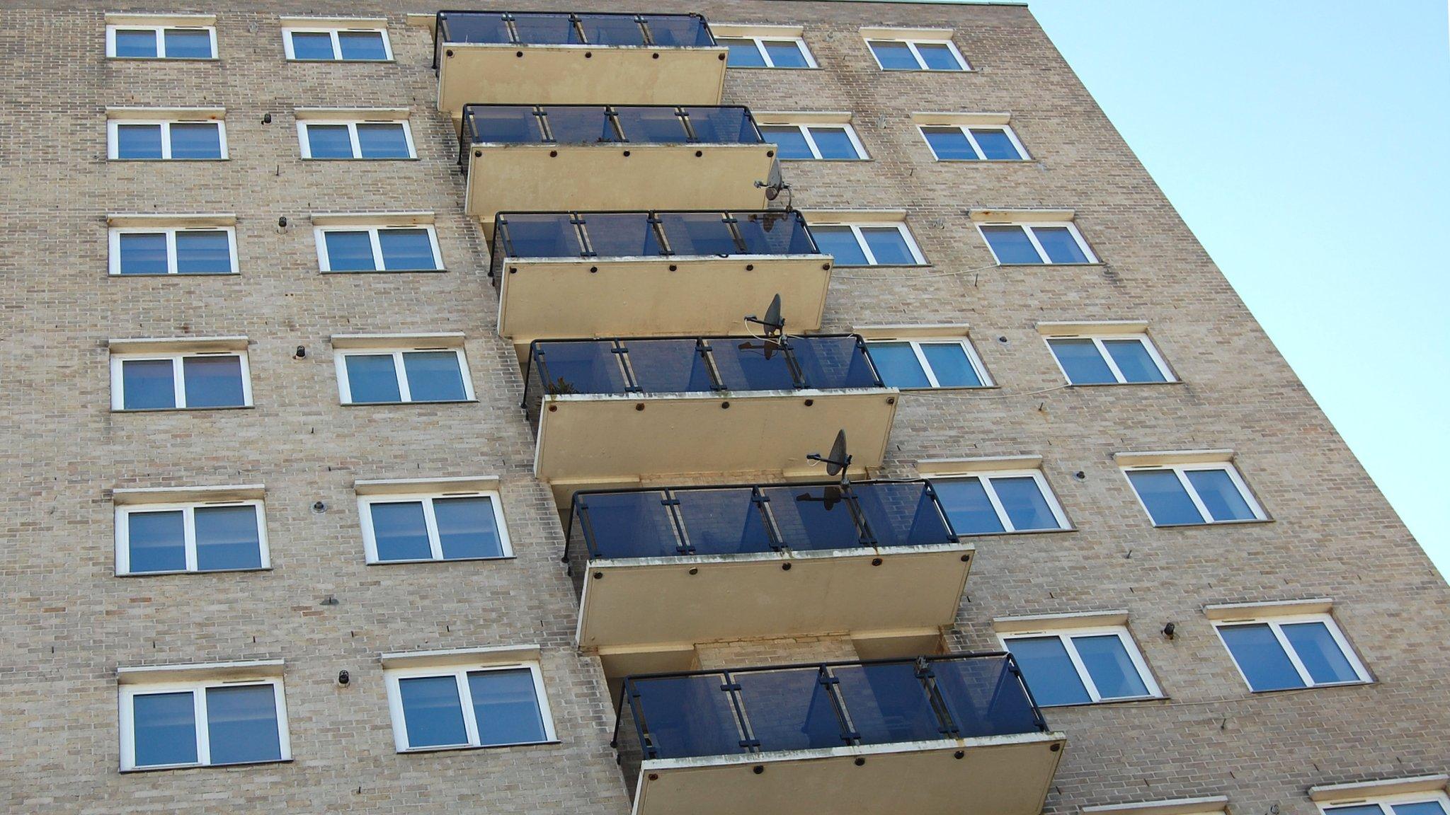 Cour du Parc tower block in Guernsey