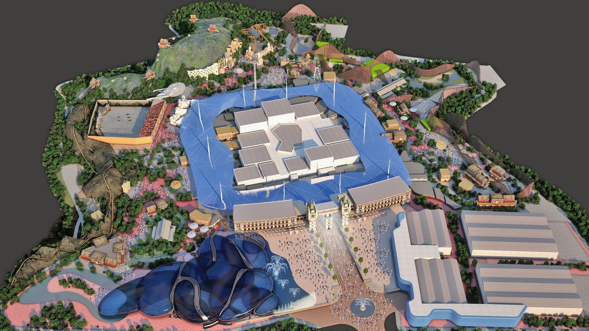 Computer generated image of proposed entertainment resort