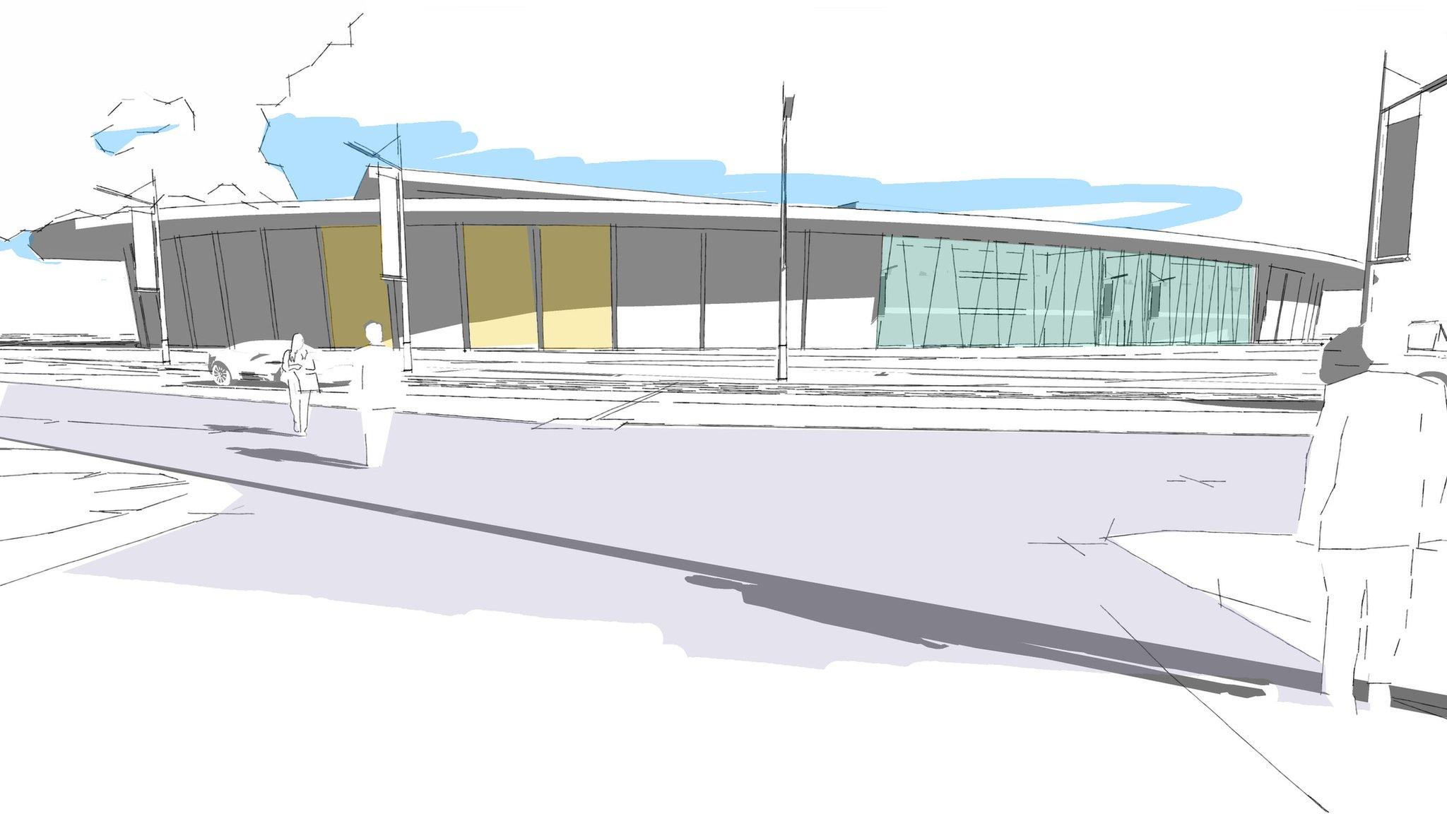 Artists impression of the new National Badminton Centre