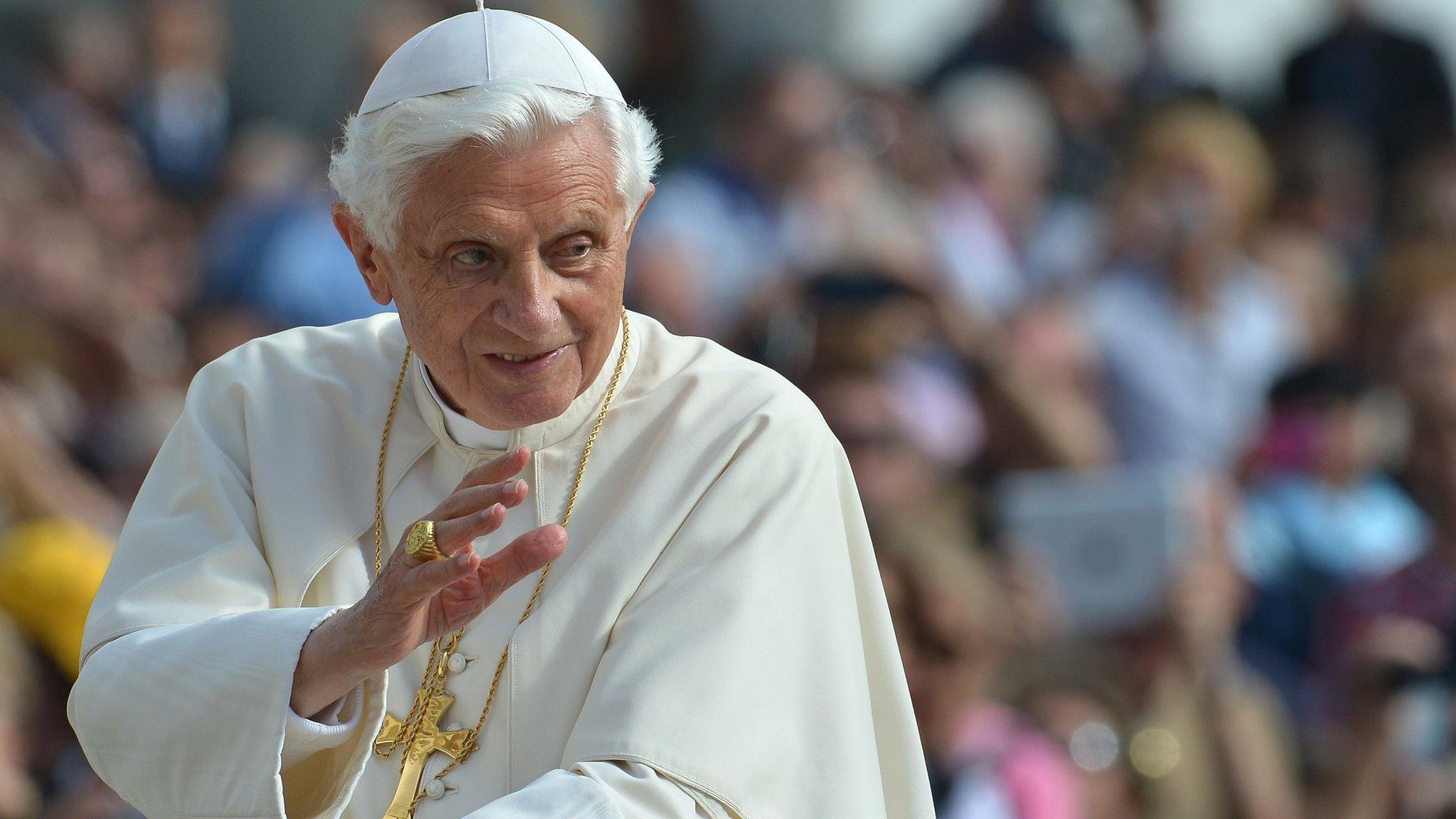 Pope Benedict in St Peter's Square, Rome, on 17/10/12