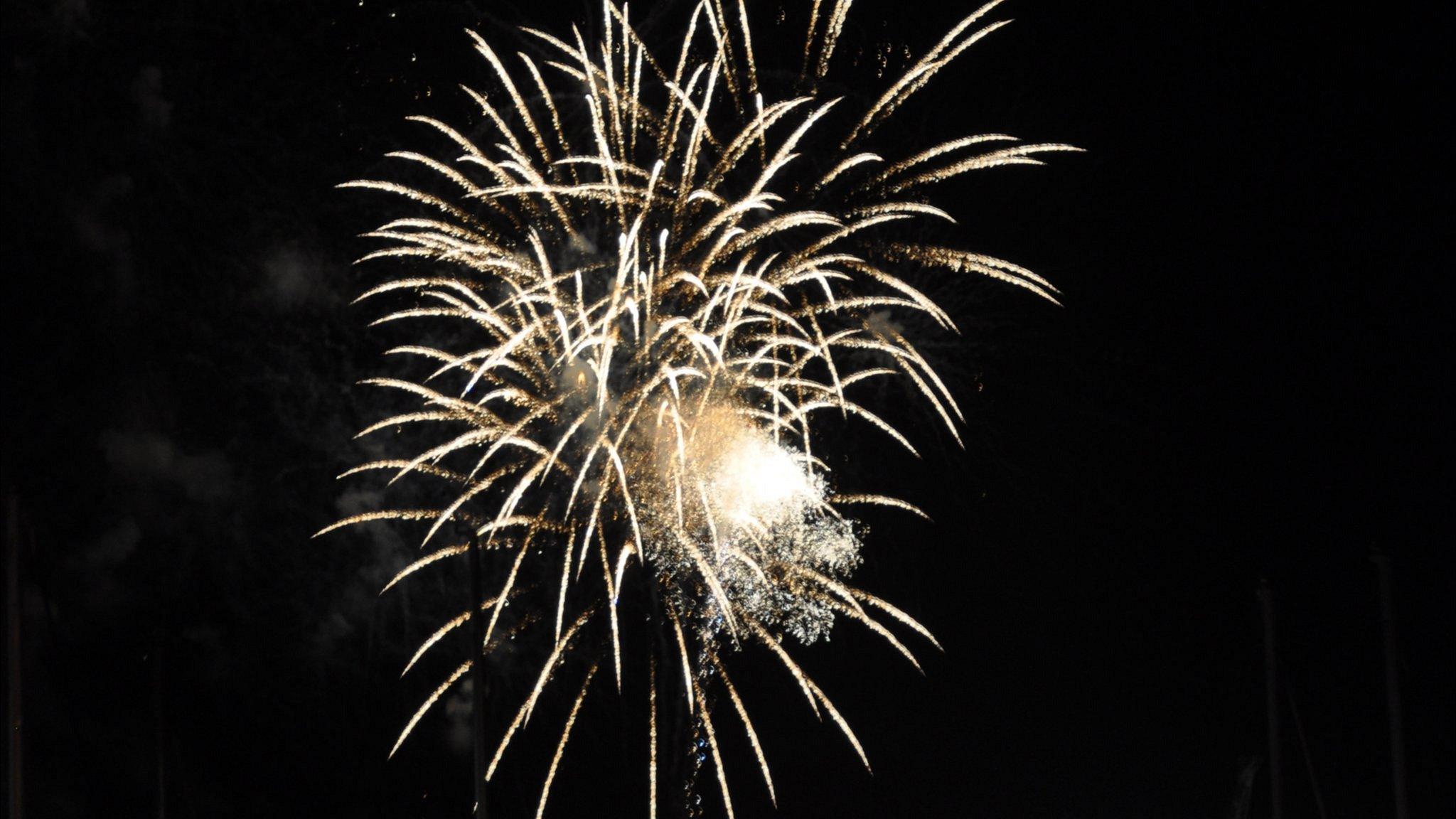 Fireworks over St Peter Port, Guernsey