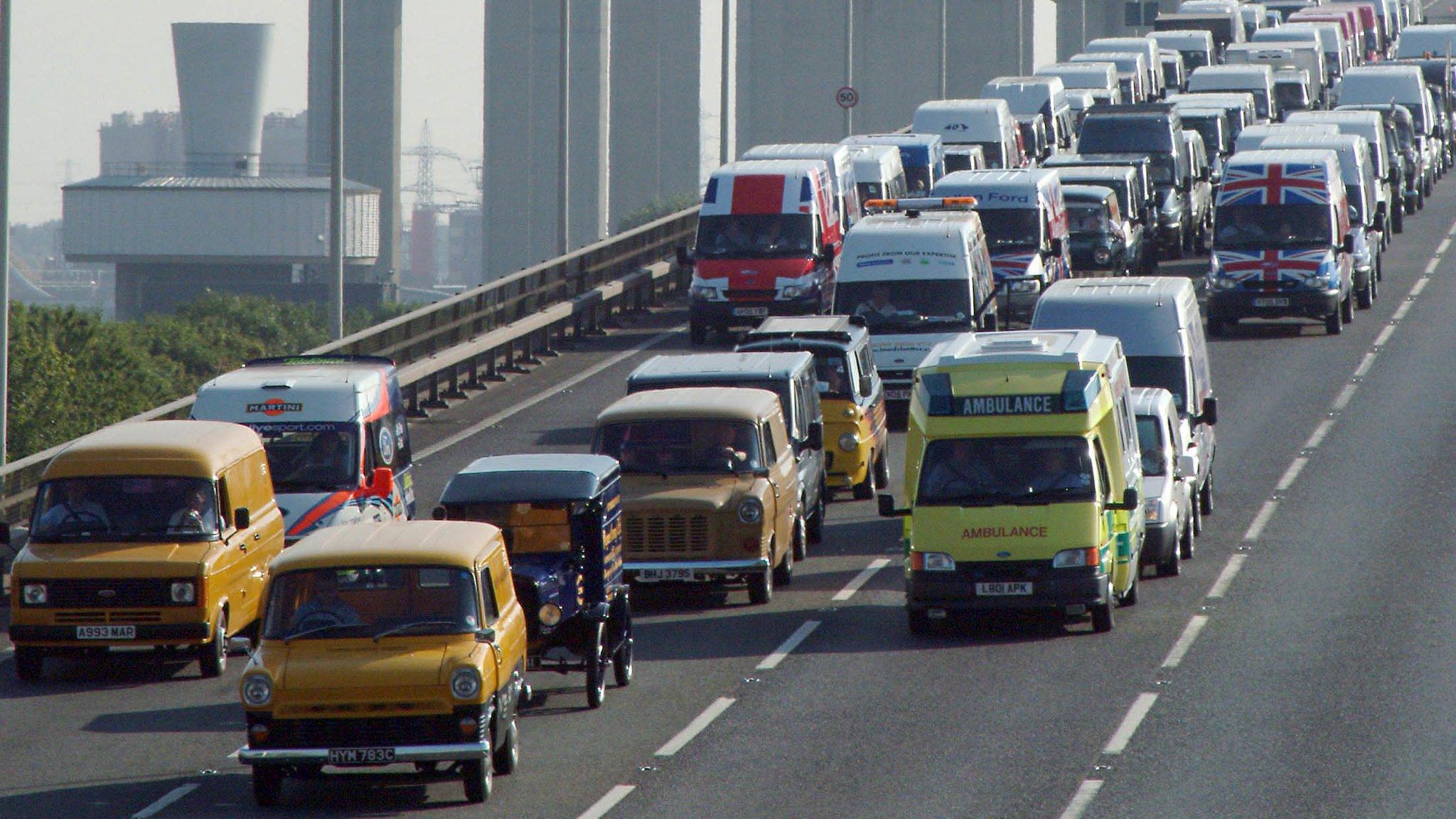 Ford Transit van convoy