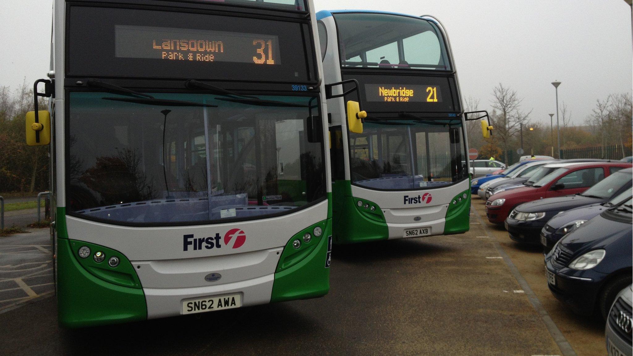 Bus fleet at Bath Park and Ride sites