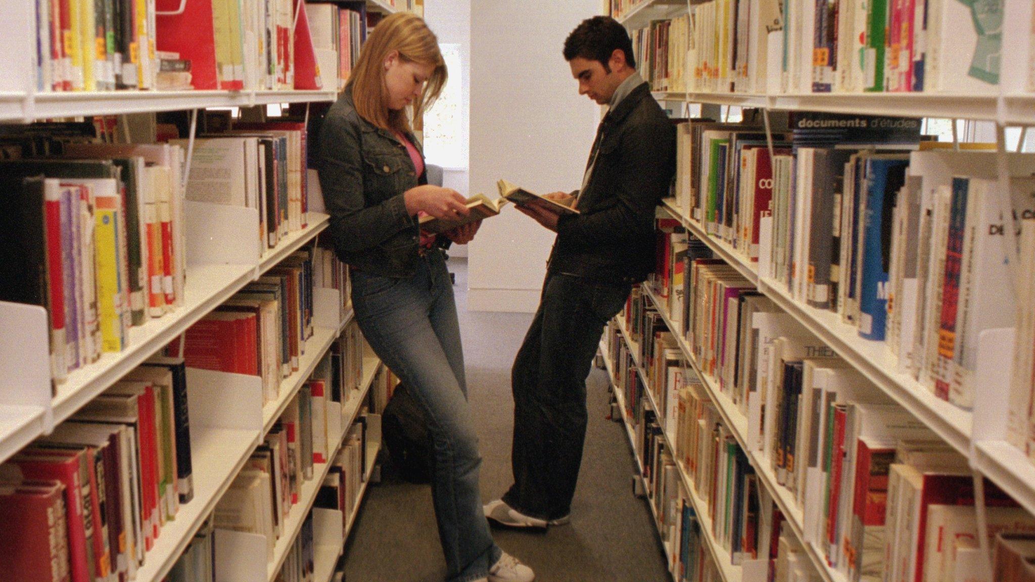 Students in university library (generic)