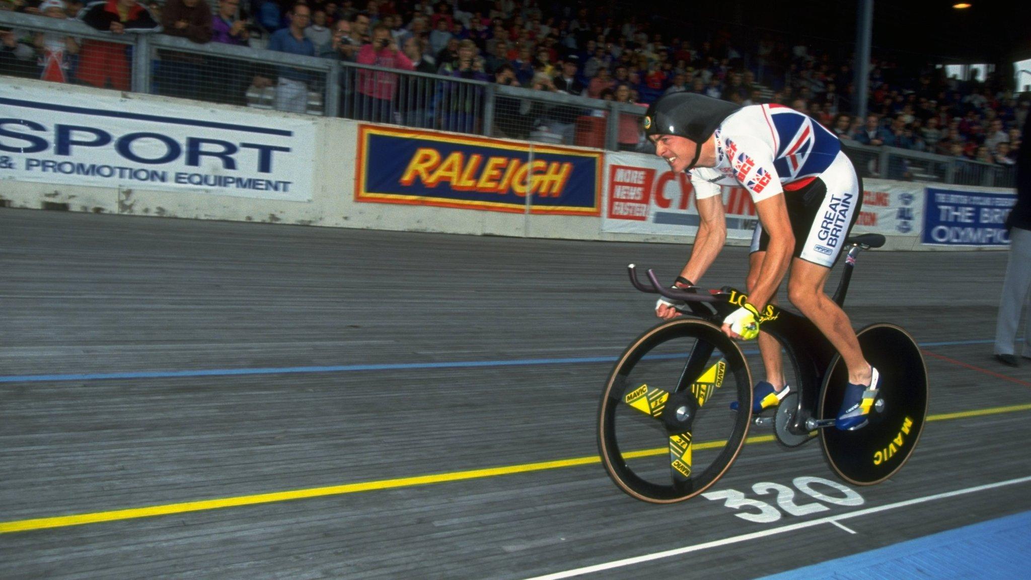 Chris Boardman in Leicester, in 1992