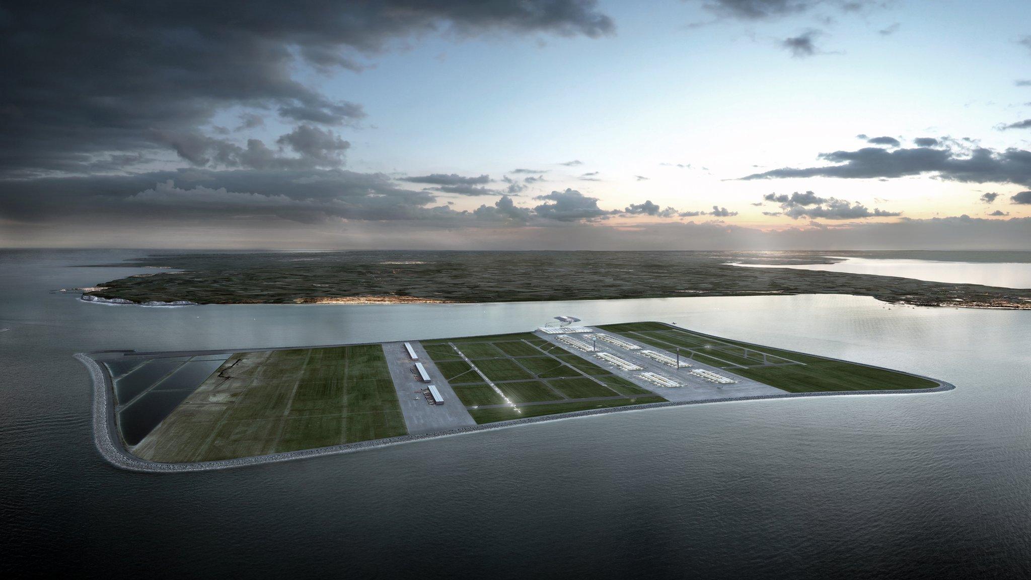 Artist's impression of the Goodwin Sands airport