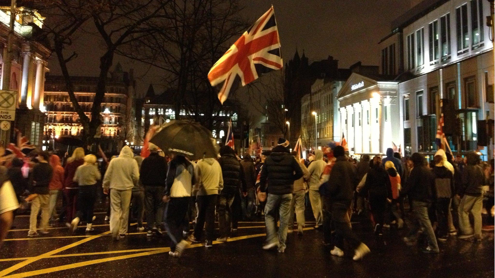 Loyalist protestors