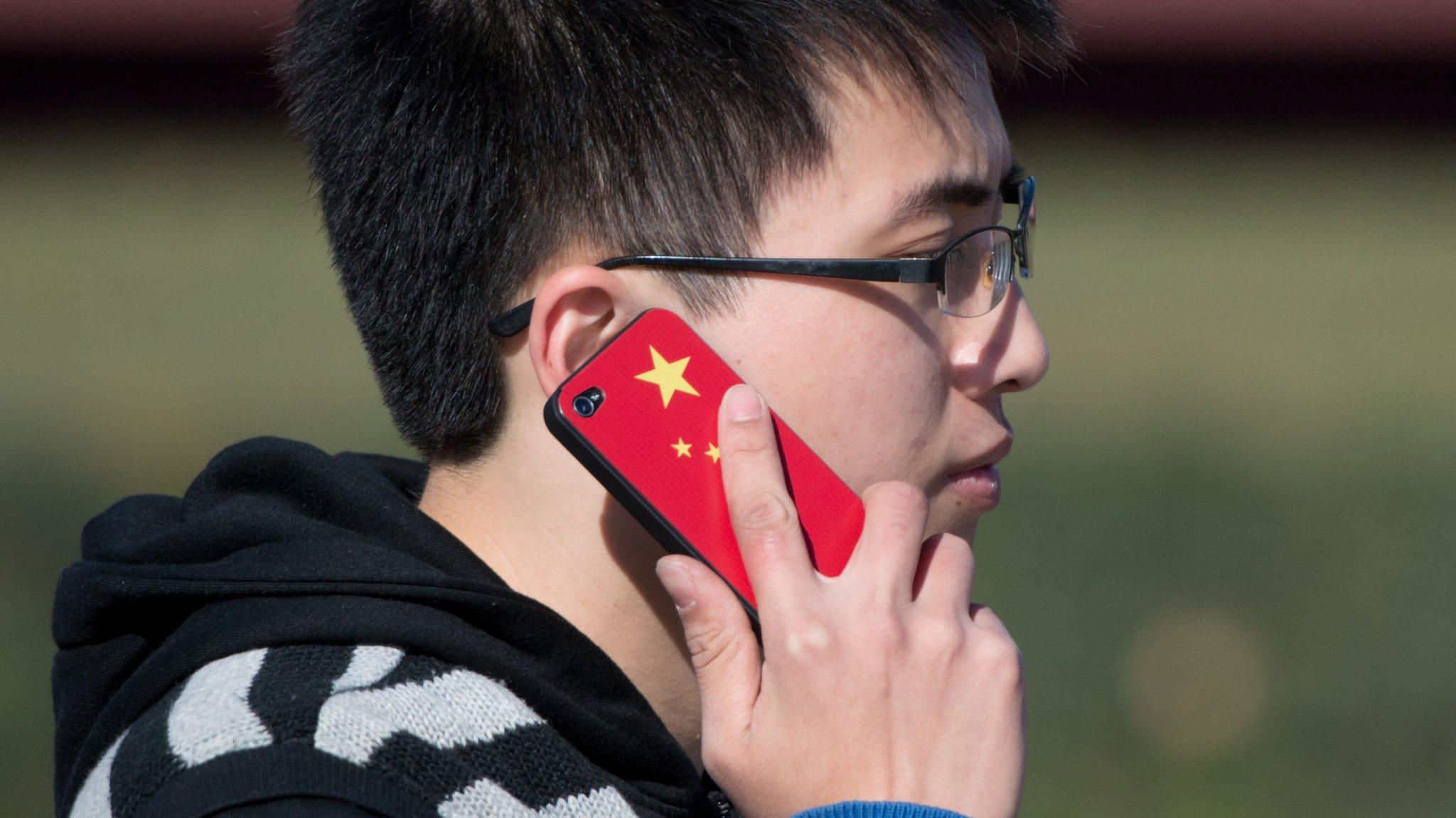 Chinese mobile phone user