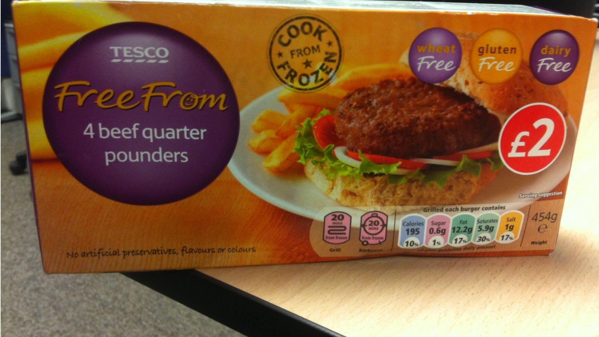 Tesco burgers