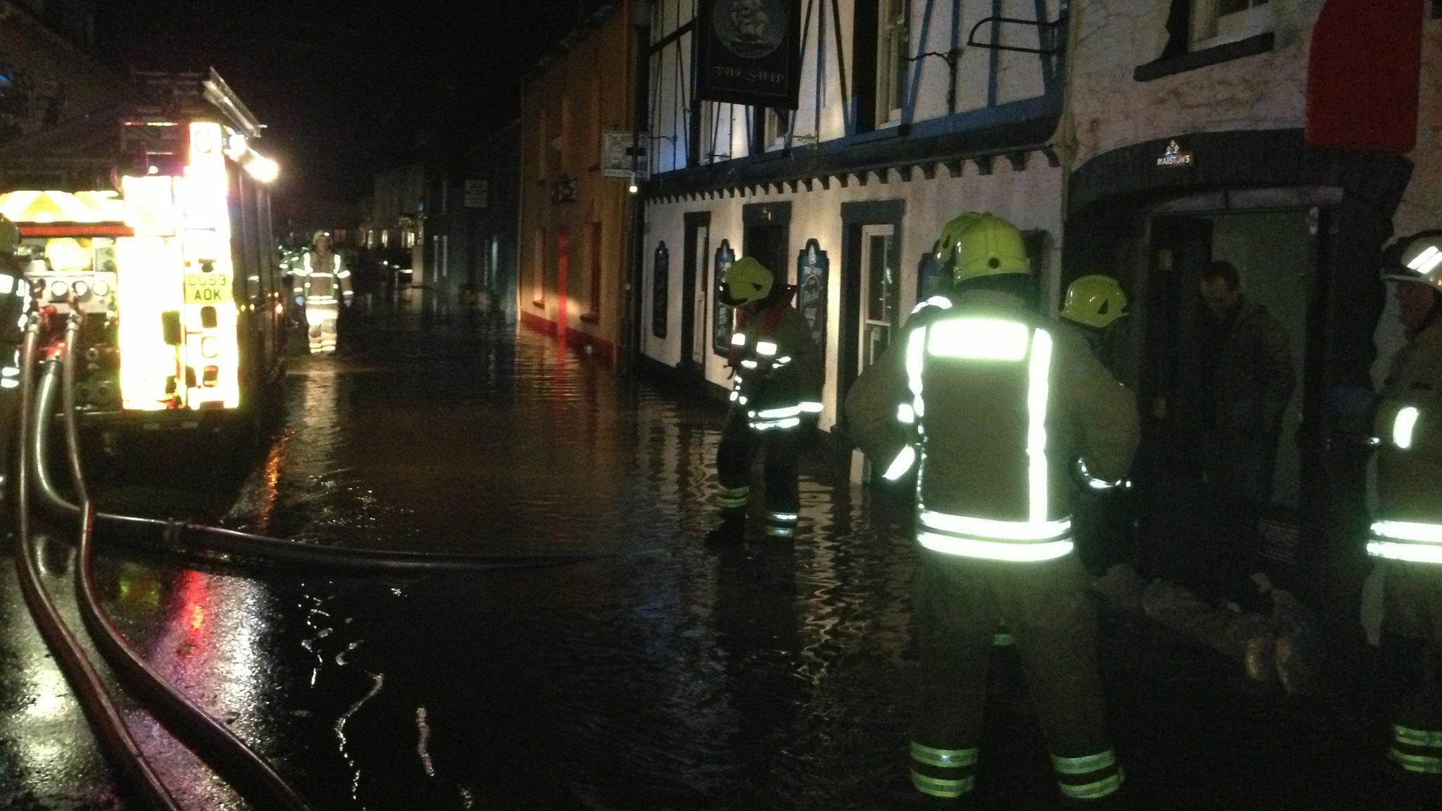 Flooding in Solva, Pembrokeshire