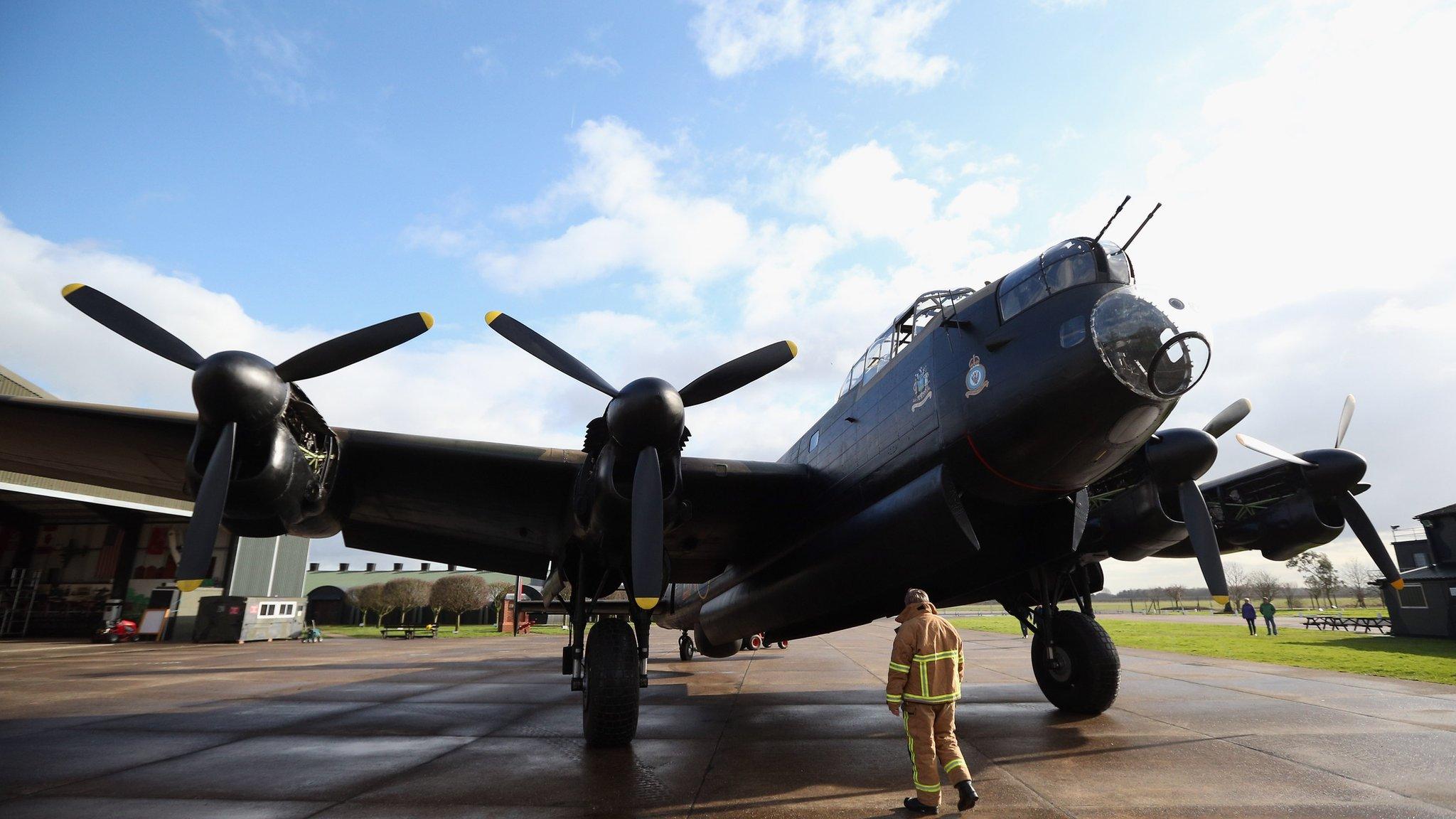 A Lancaster Bomber at the Lincolnshire Aviation Heritage Centre