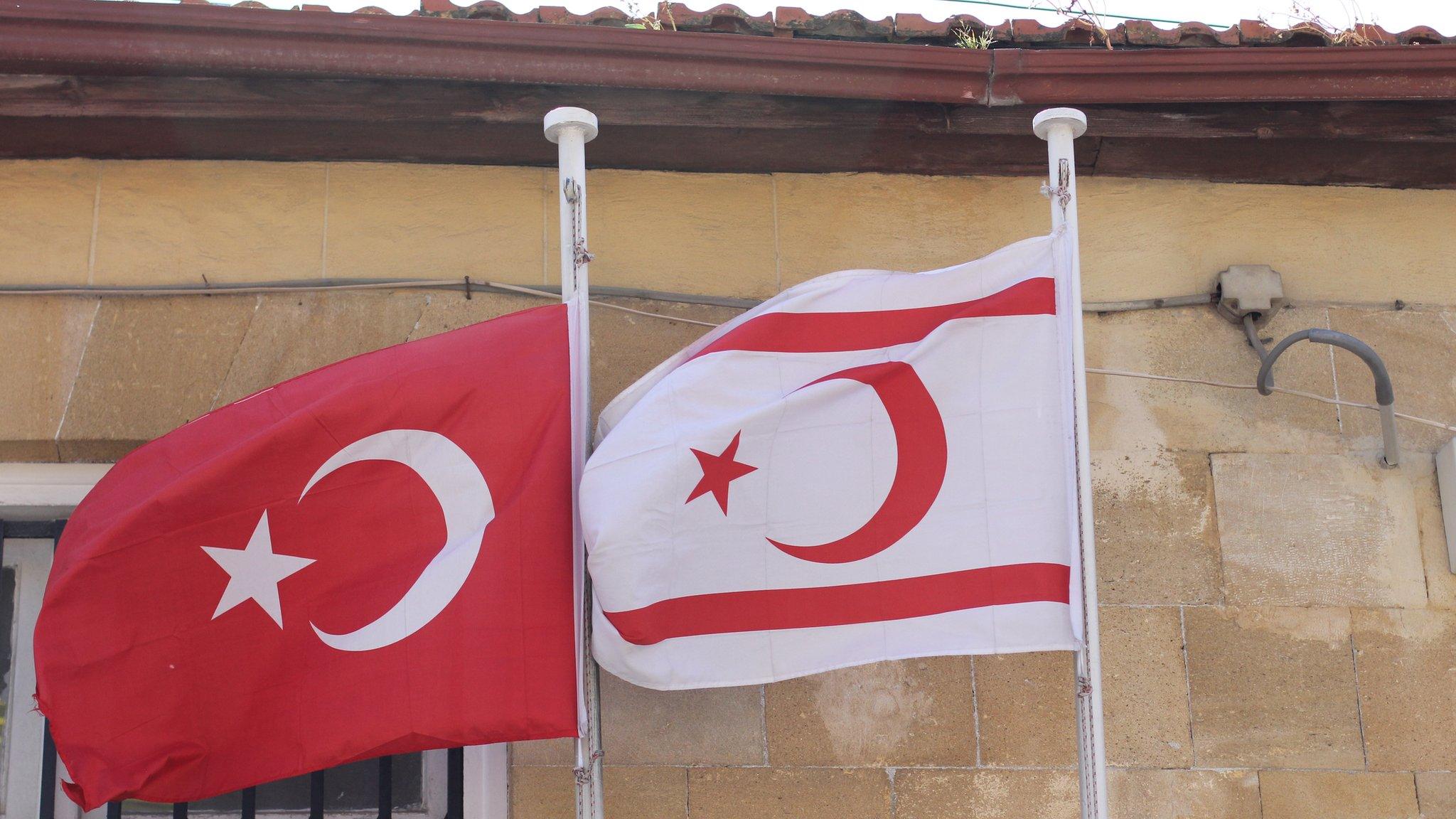 Flags of Turkey and Turkish Republic of Northern Cyprus (TRNC)