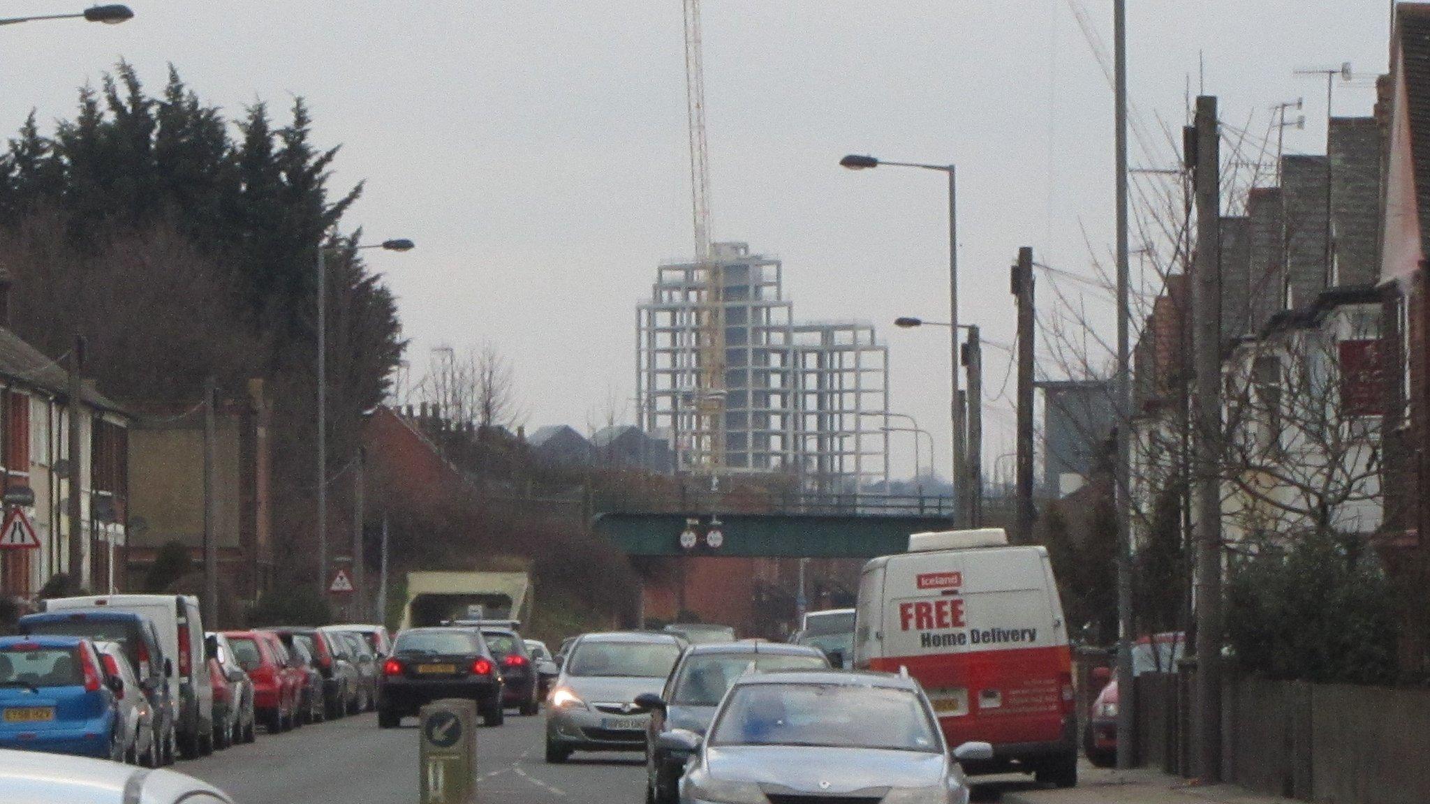 Regatta Quay flats from Wherstead Road, Ipswich