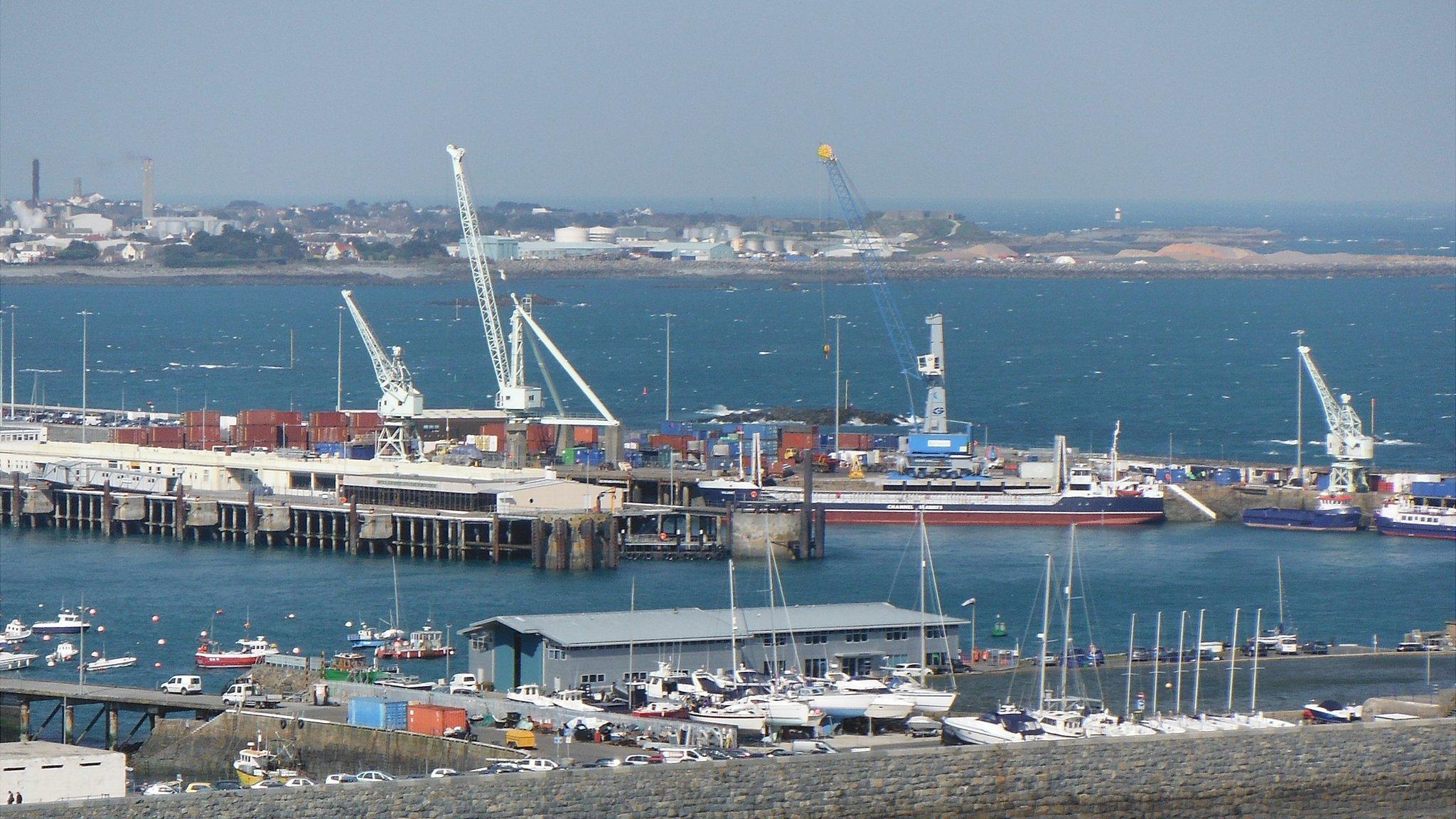 Guernsey's St Peter Port Harbour cranes