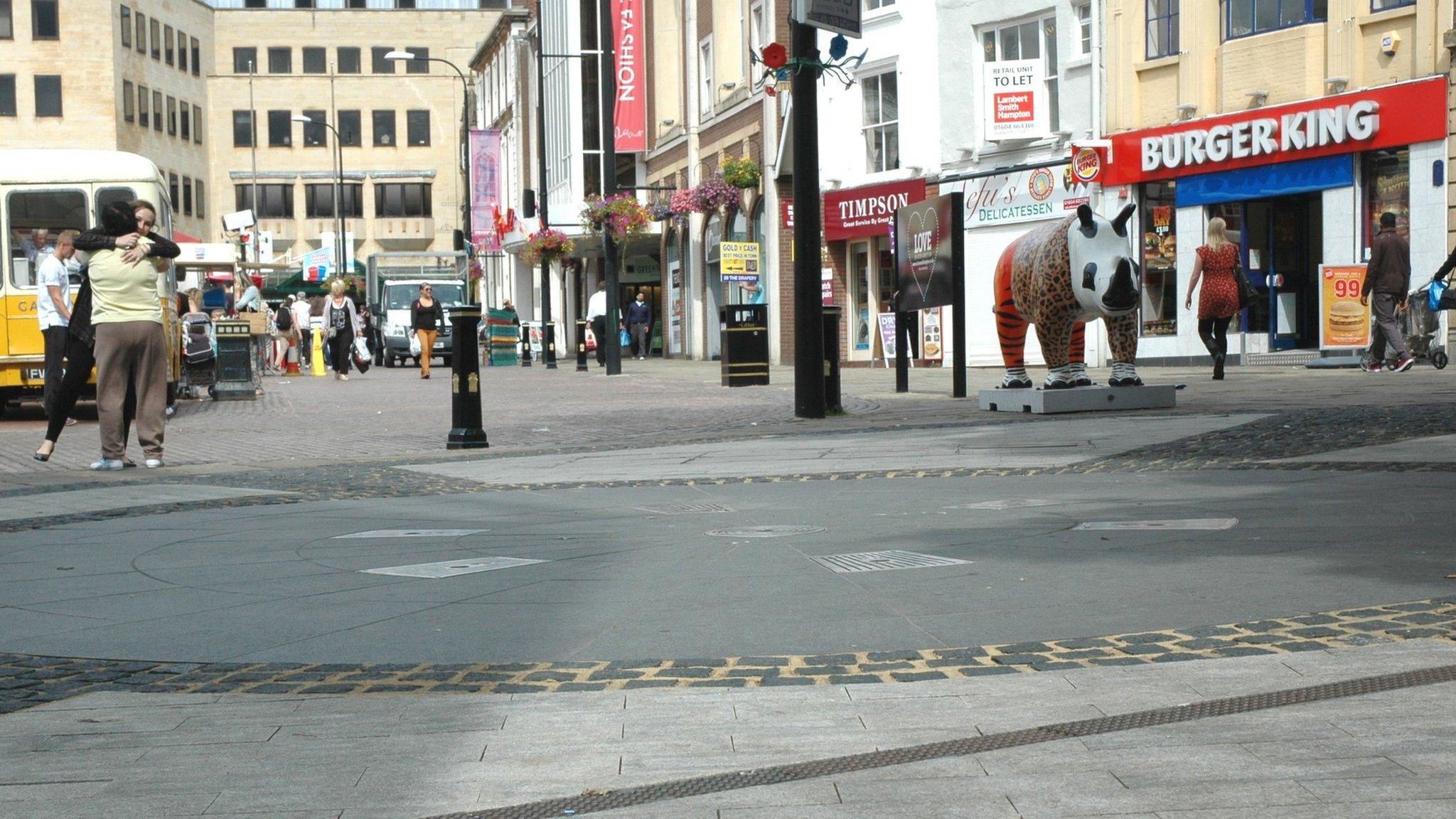 The water fountain at Northampton's market square