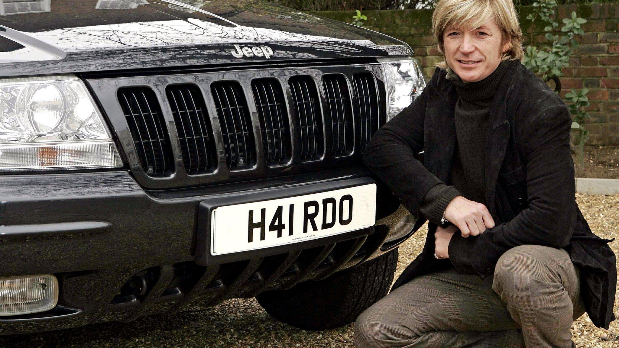 Celebrity hairdresser Nicky Clarke with a registration plate reading H41 RDO in 2006