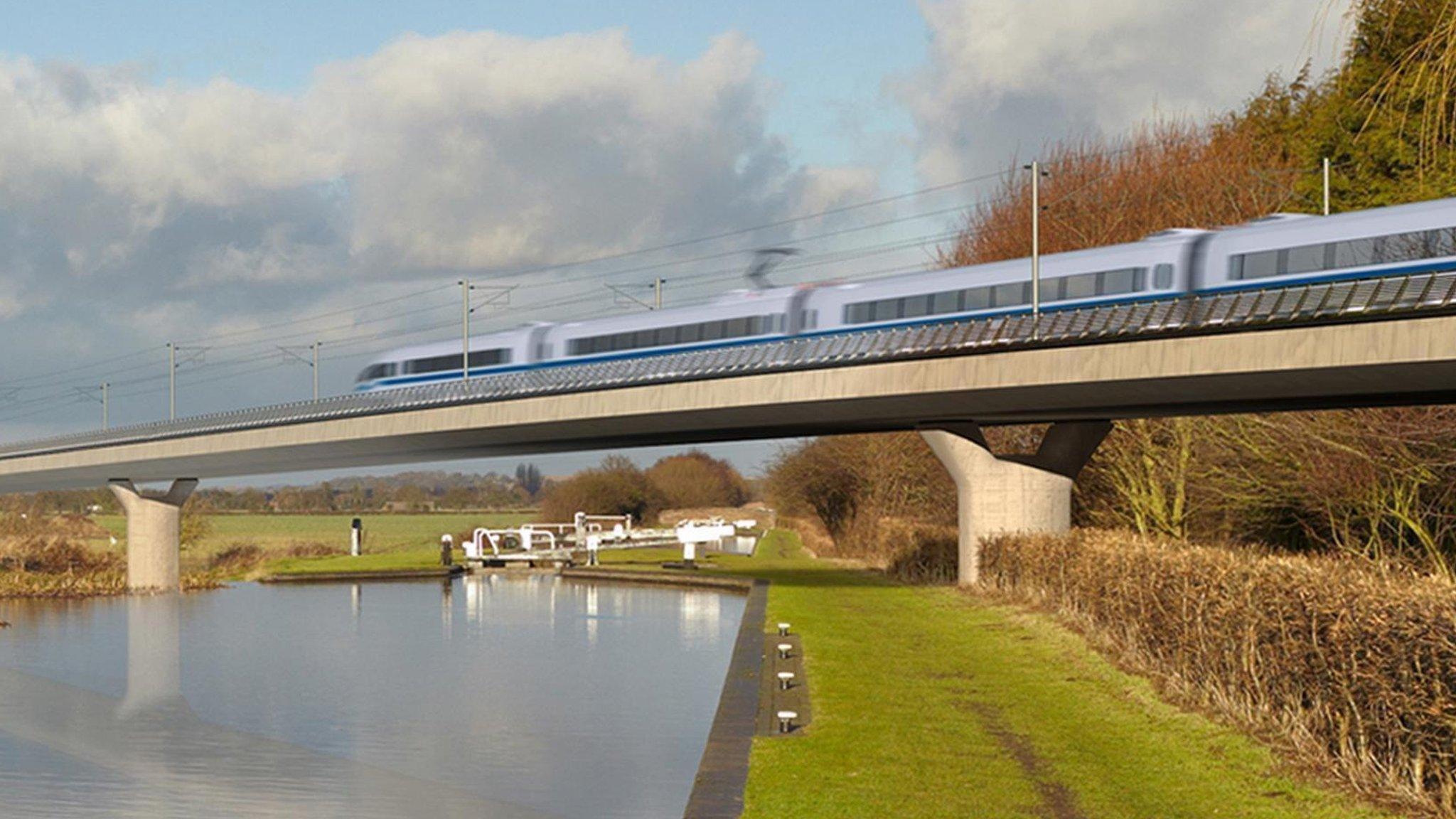 HS2 train mock-up image