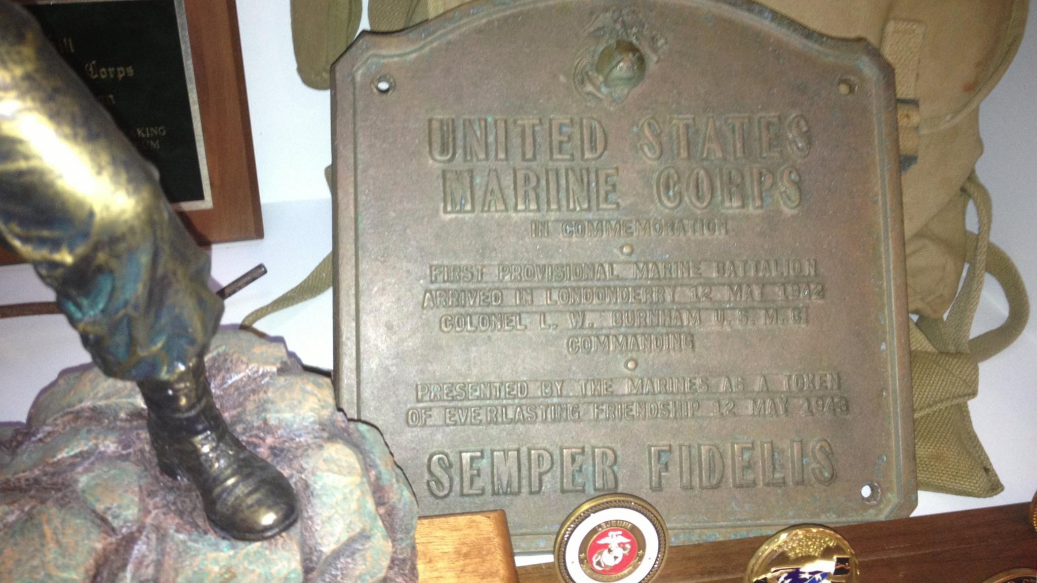 USMC plaque