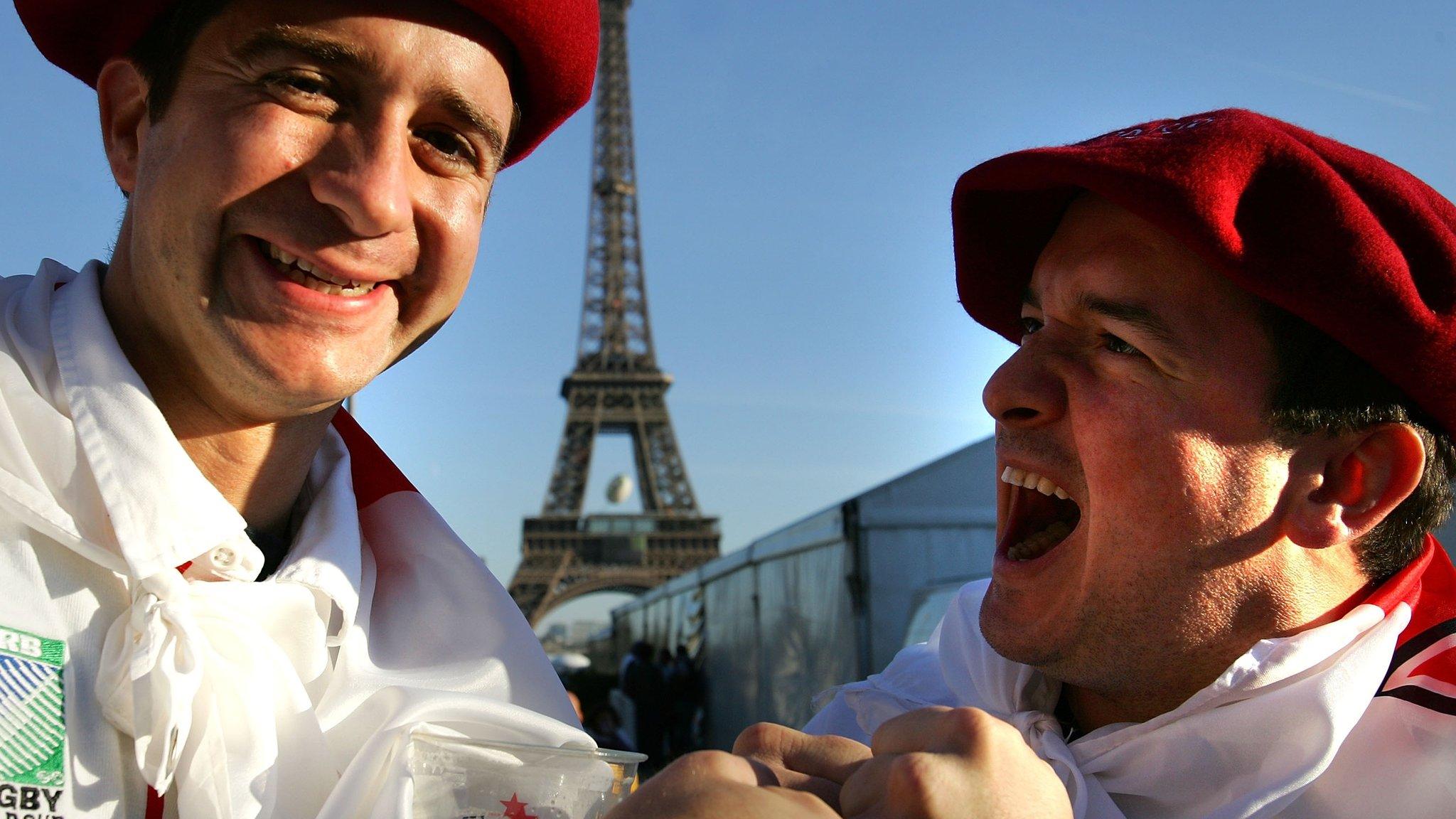 Beret wearers and the Eiffel Tower