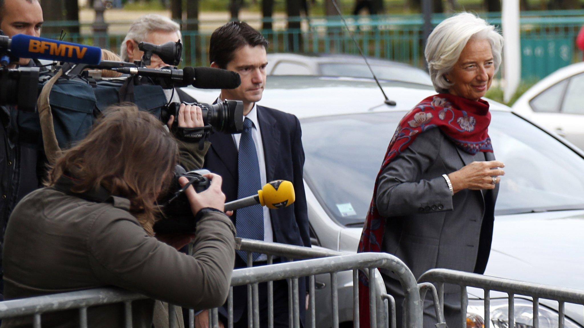 IMF chief Christine Lagarde outside the court in Paris, 23 May