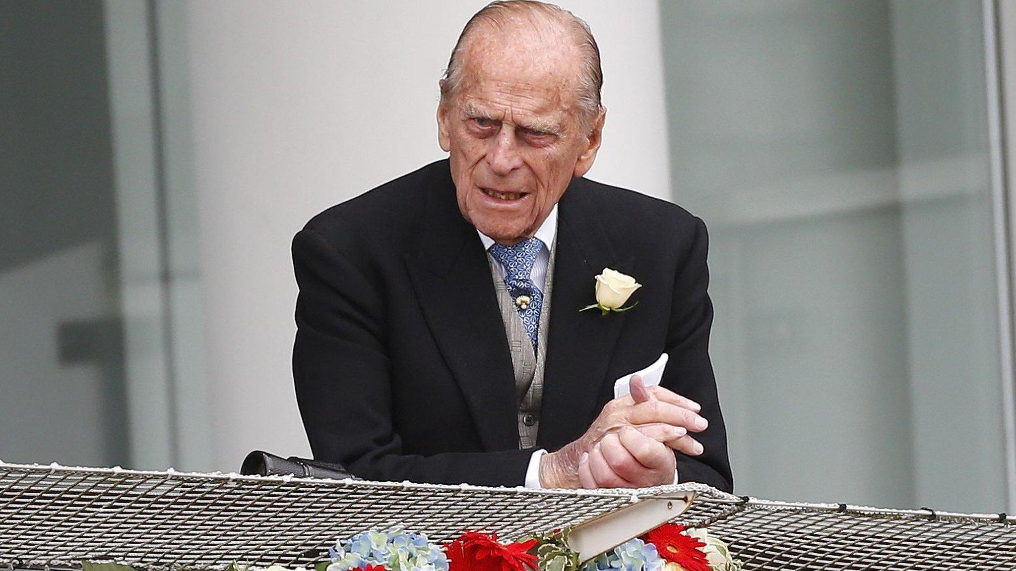 Duke of Edinburgh attending the Epsom Derby on 1 June