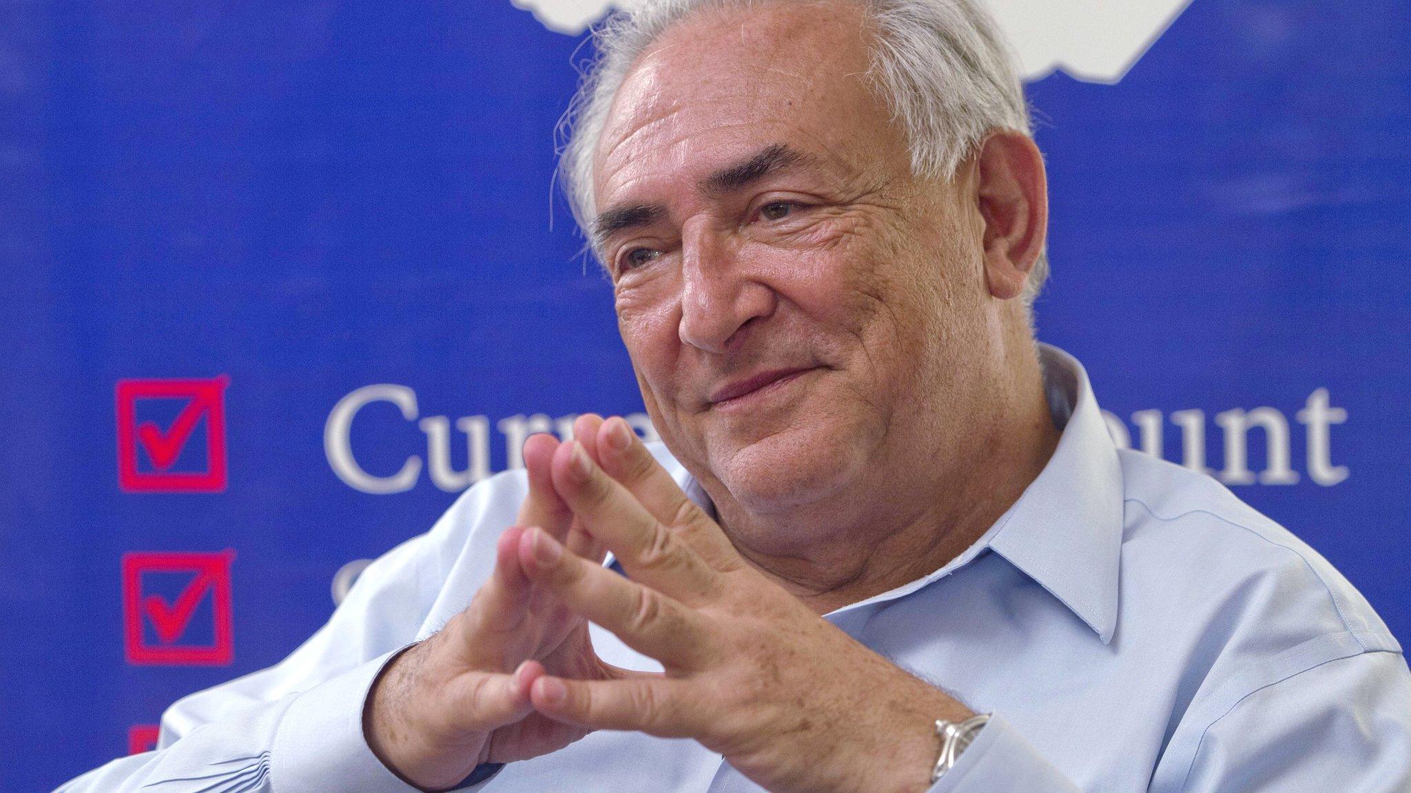 Dominique Strauss-Kahn during a visit in Juba, South Sudan (May 2013)