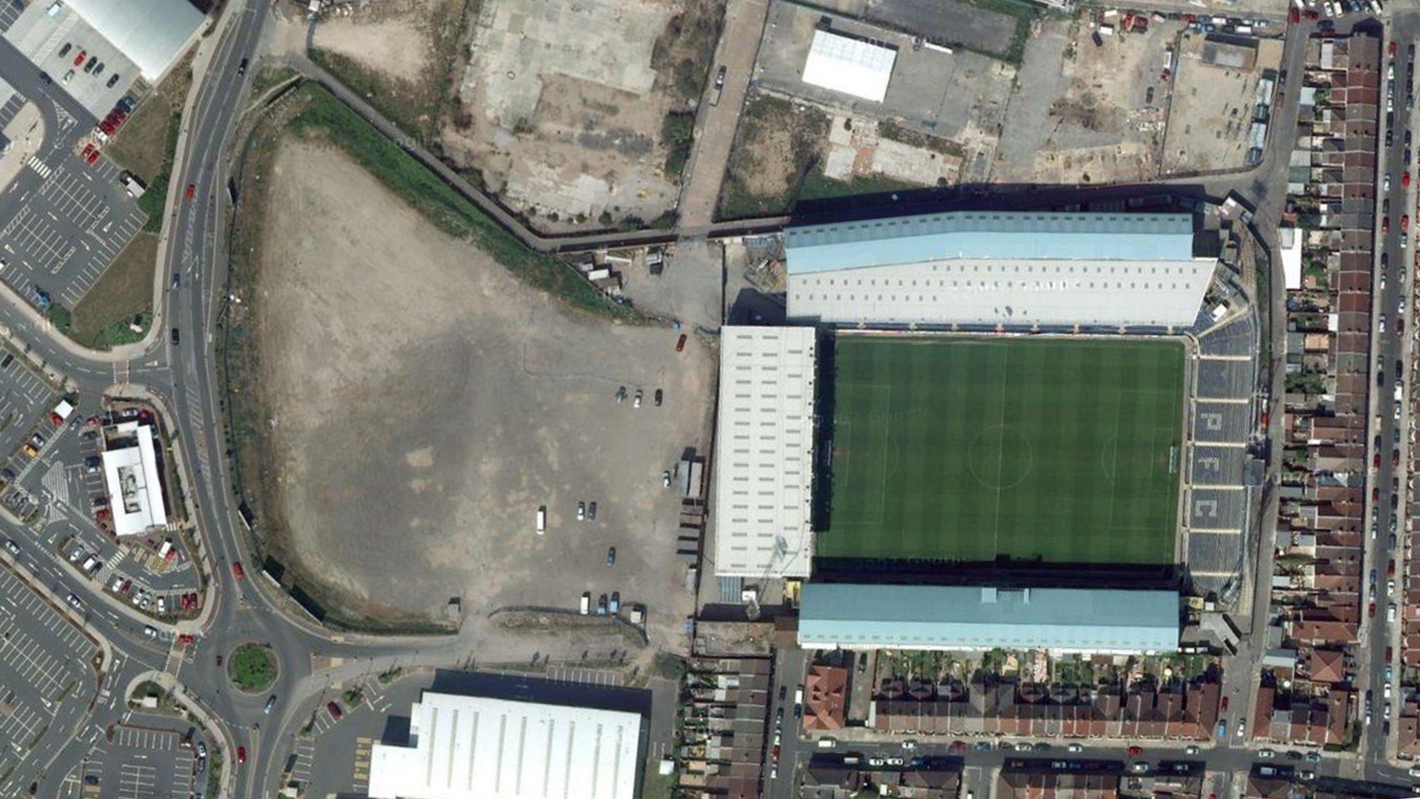 Aerial view of Fratton Park