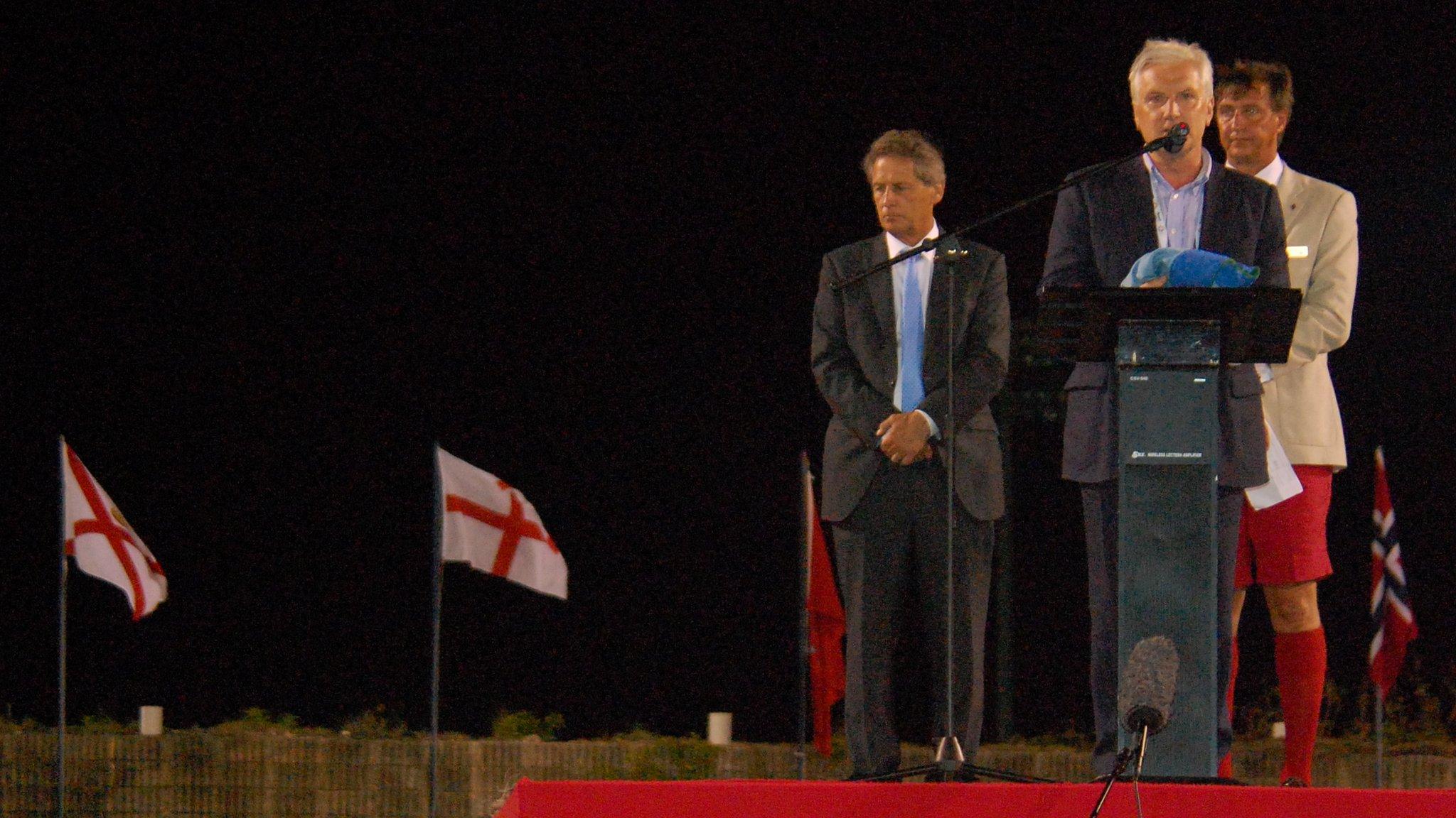 Phil Austin at the closing ceremony