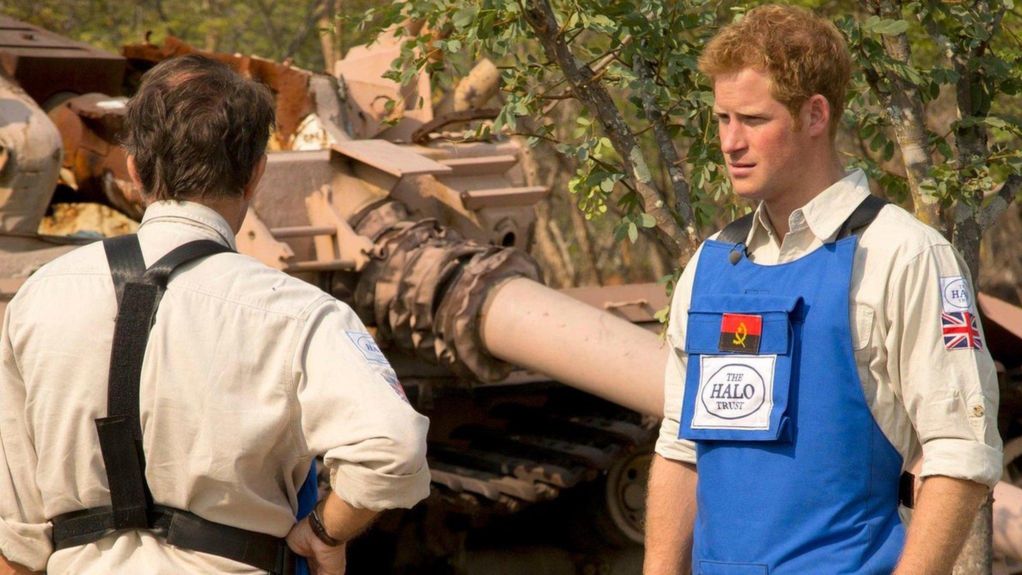 Prince Harry in Angola in August 2013