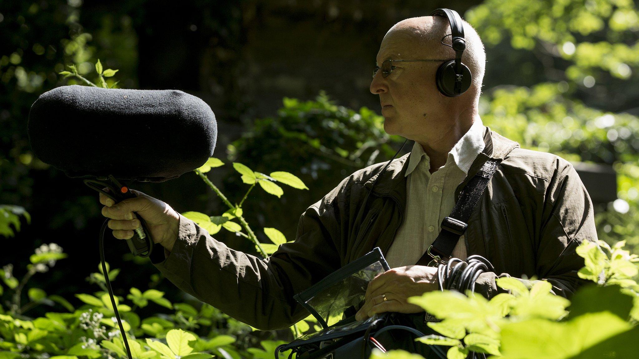 Chris Watson recording in the General Cemetery, Sheffield