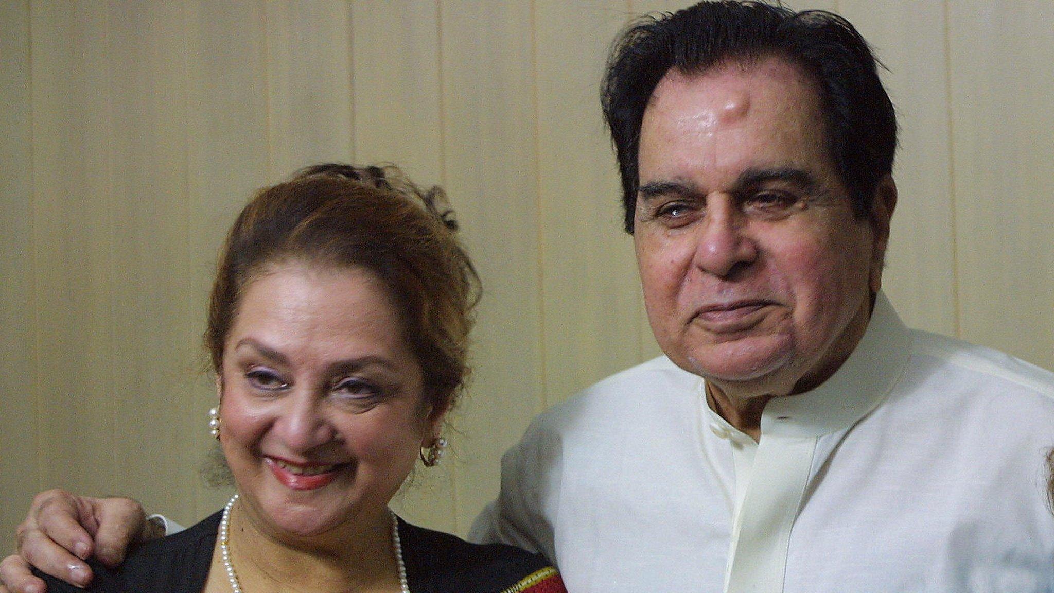 Actor Dilip Kumar with wife Saira Banu