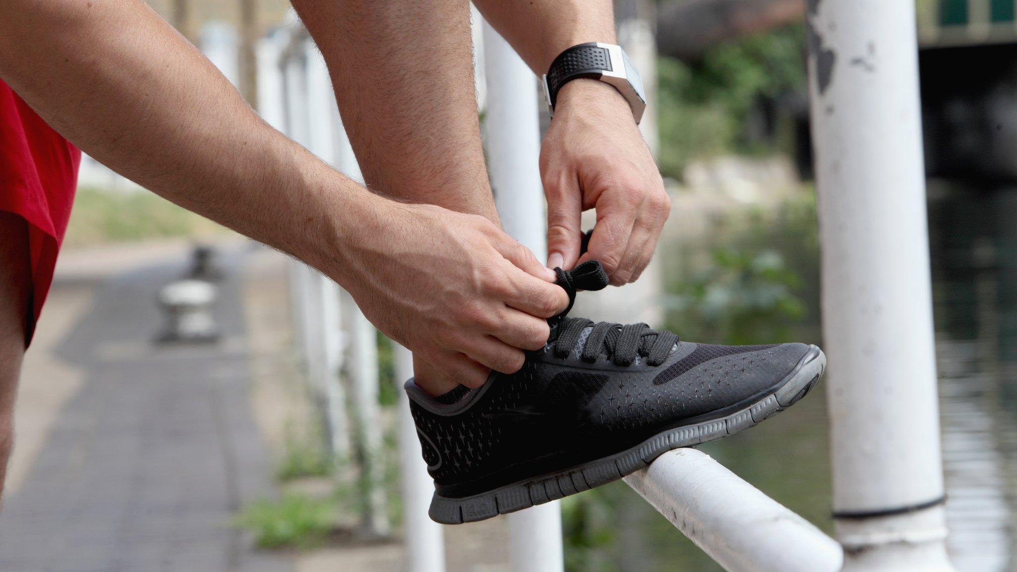 Man preparing to jog