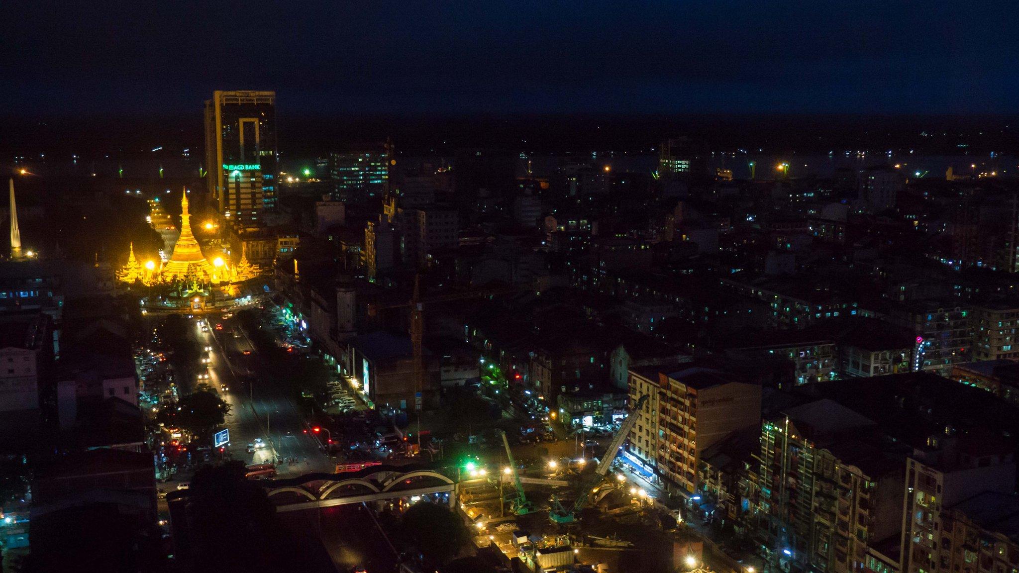 Yangon at night