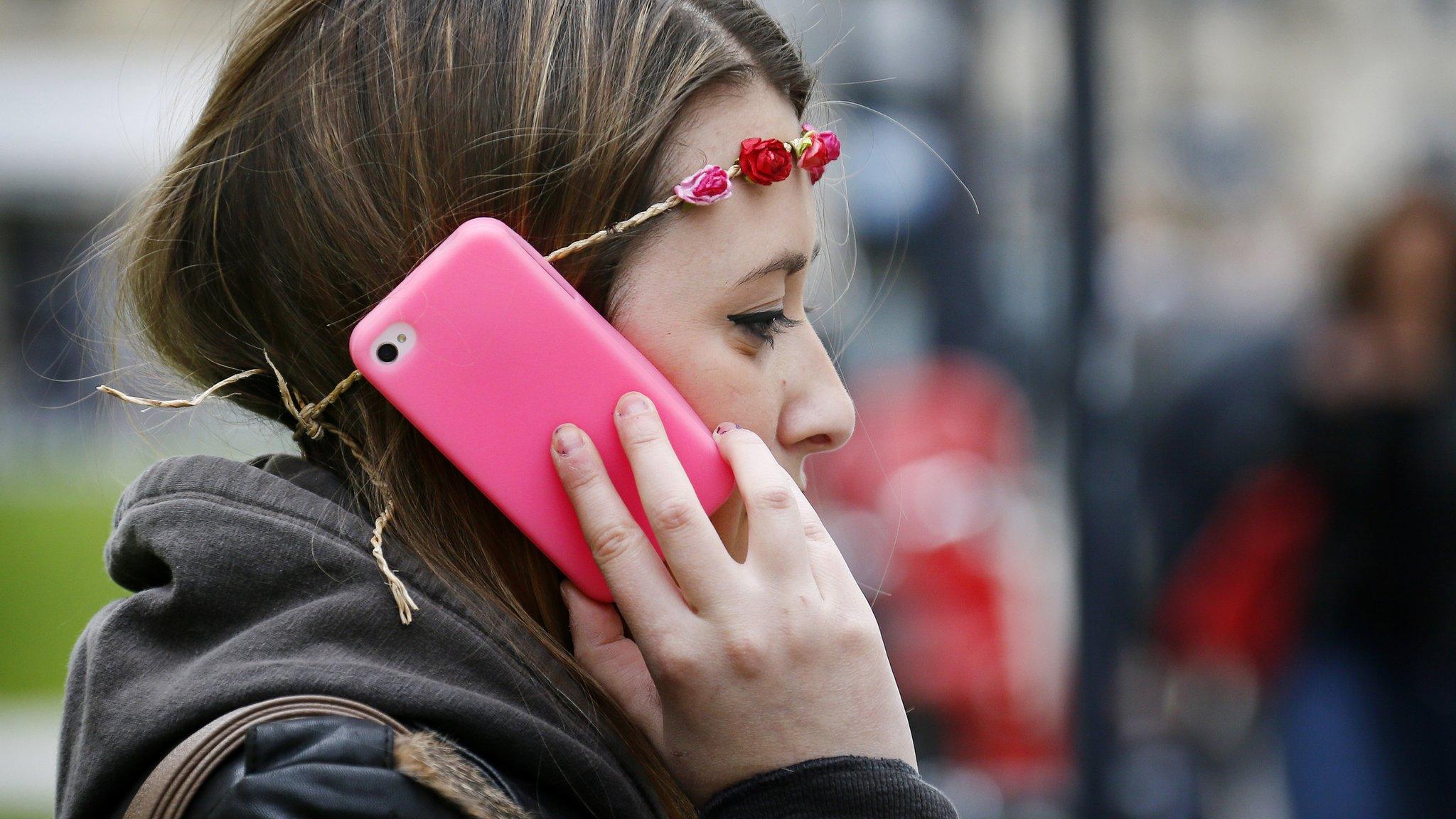 Woman on mobile phone