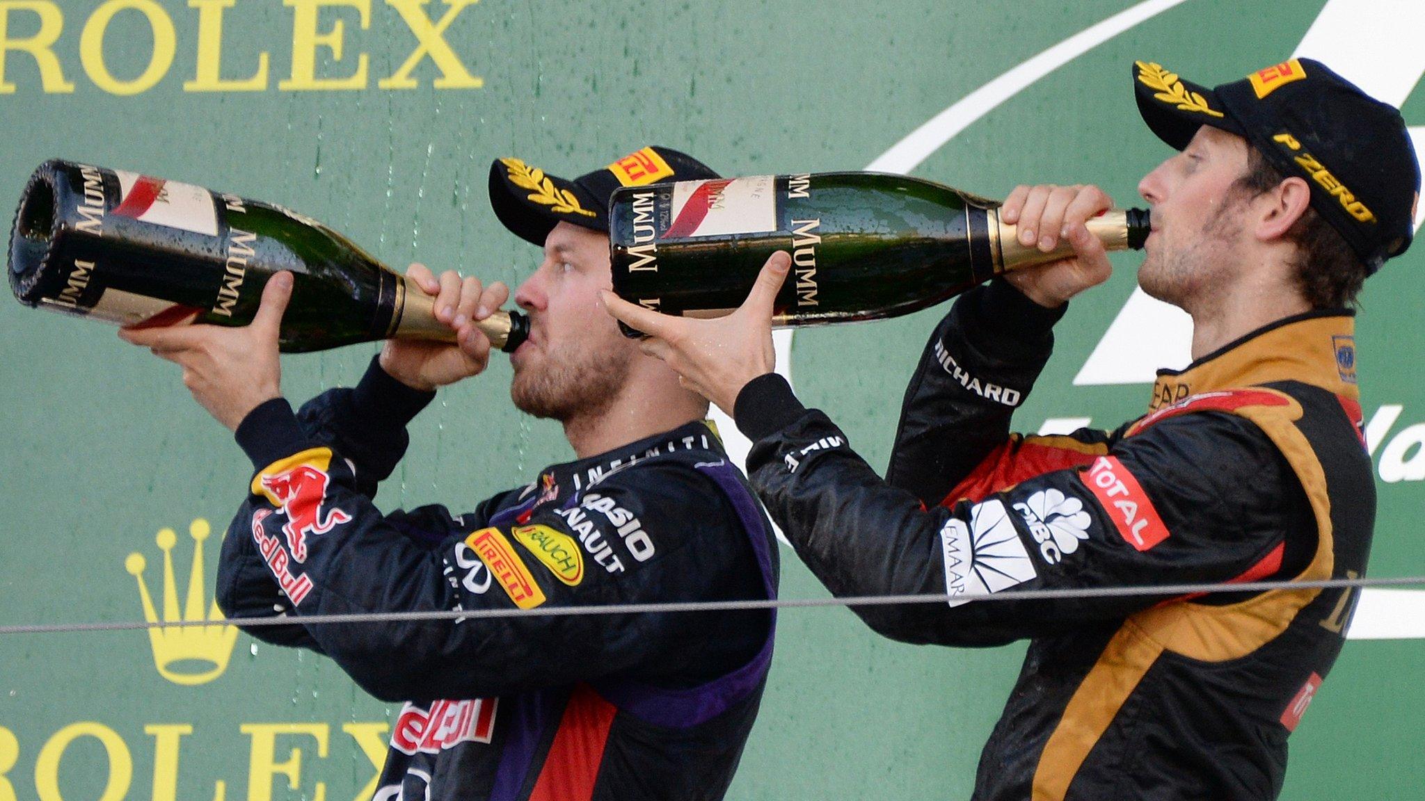 Sebastian Vettel and Romain Grosjean