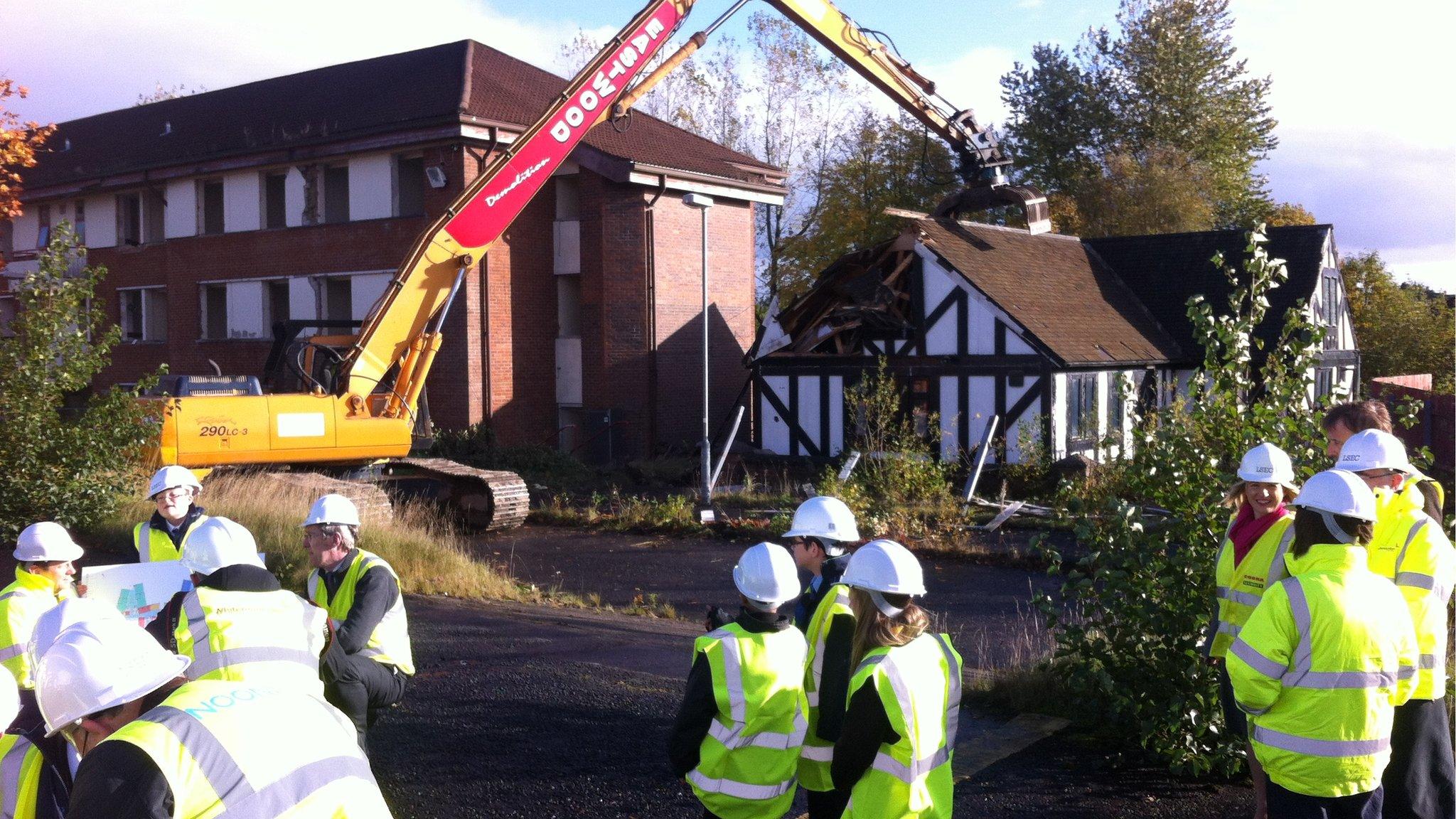 Demolition begins