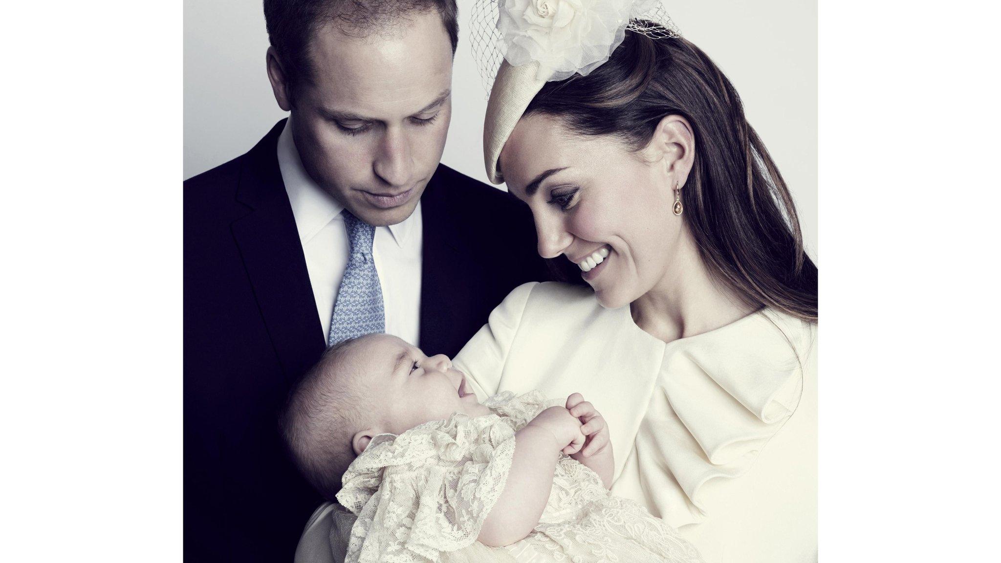 The Duke and Duchess of Cambridge with Prince George