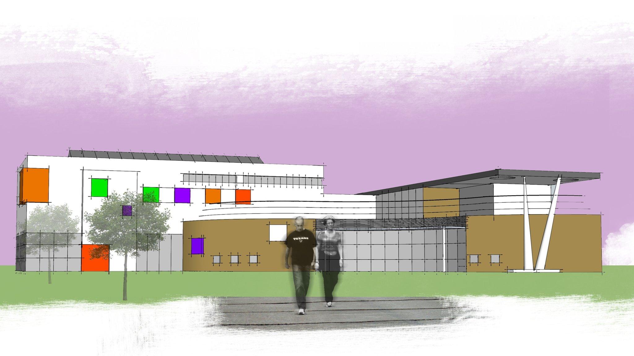 Artist's impression of the planned new hospital entrance