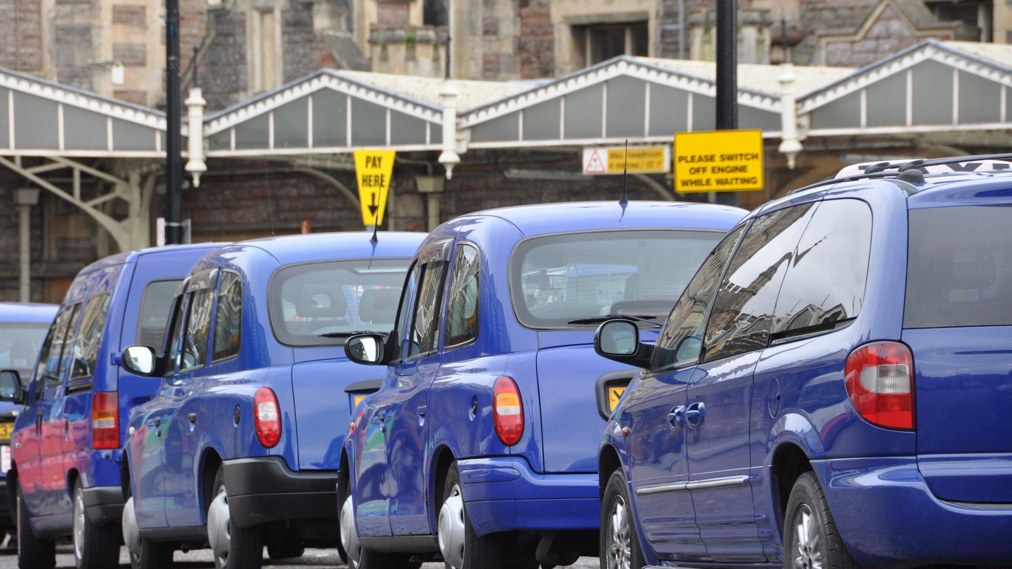 Taxis at Bristol Temple Meads railway station