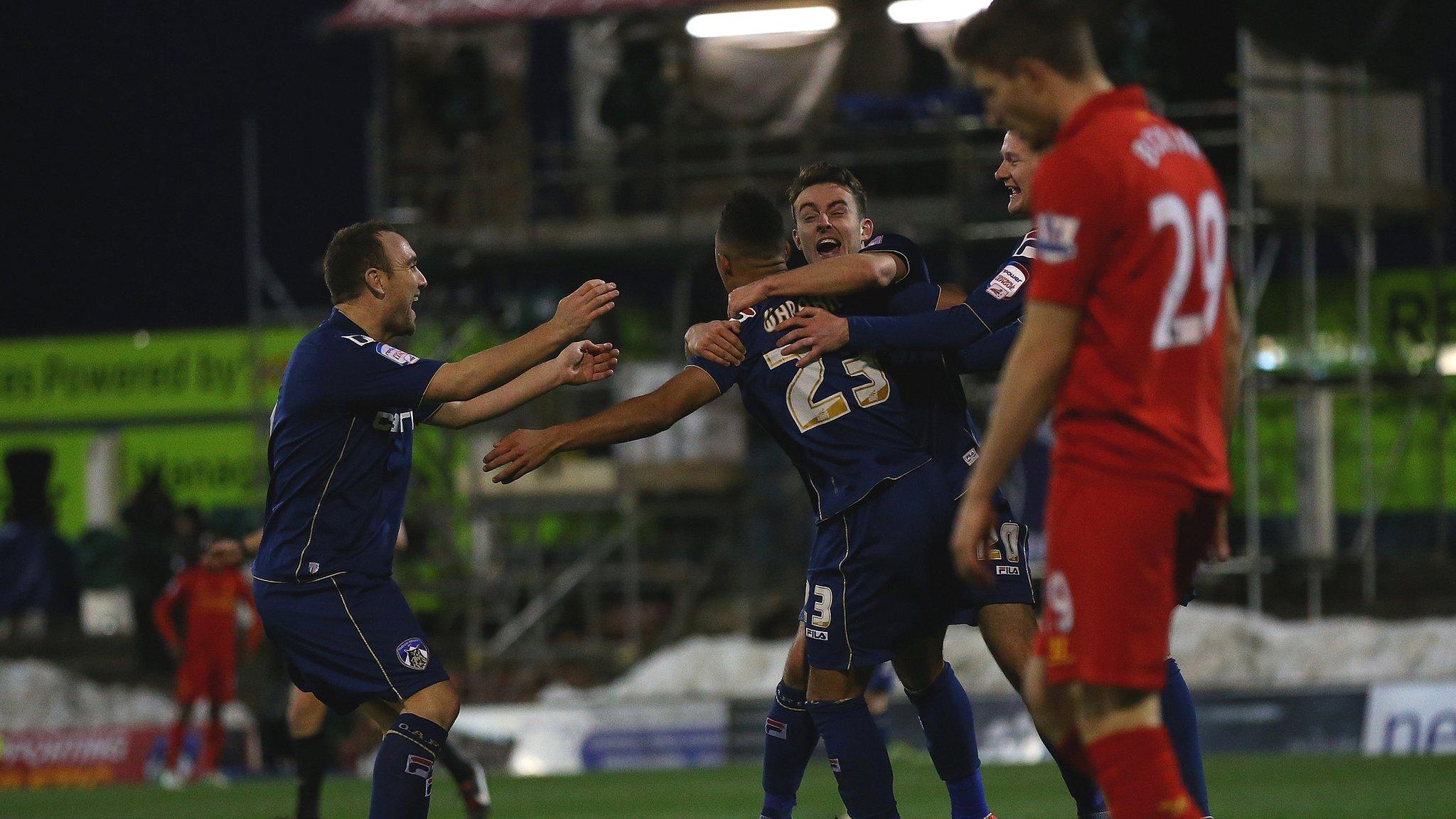 Oldham players celebrate