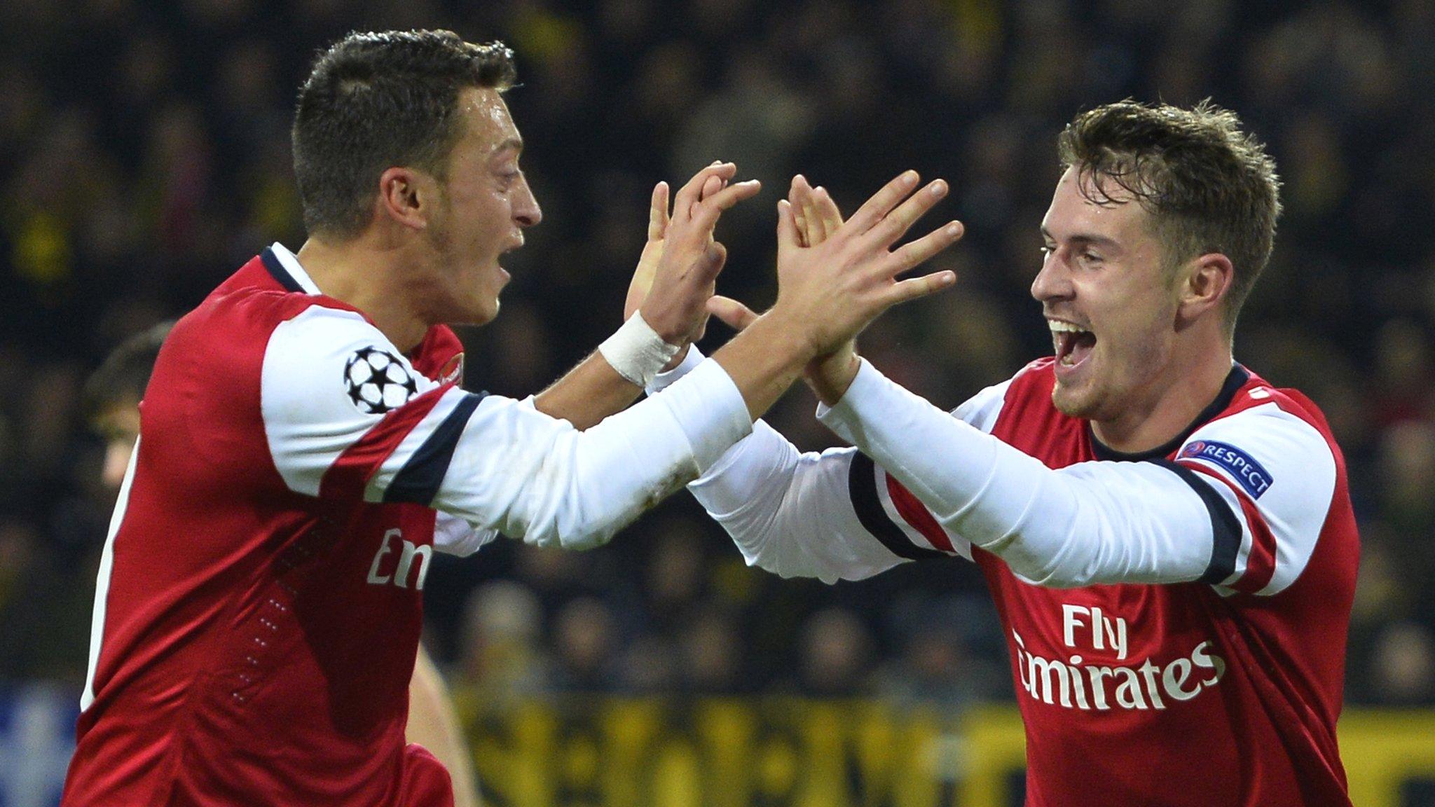 Mesut Ozil and Aaron Ramsey