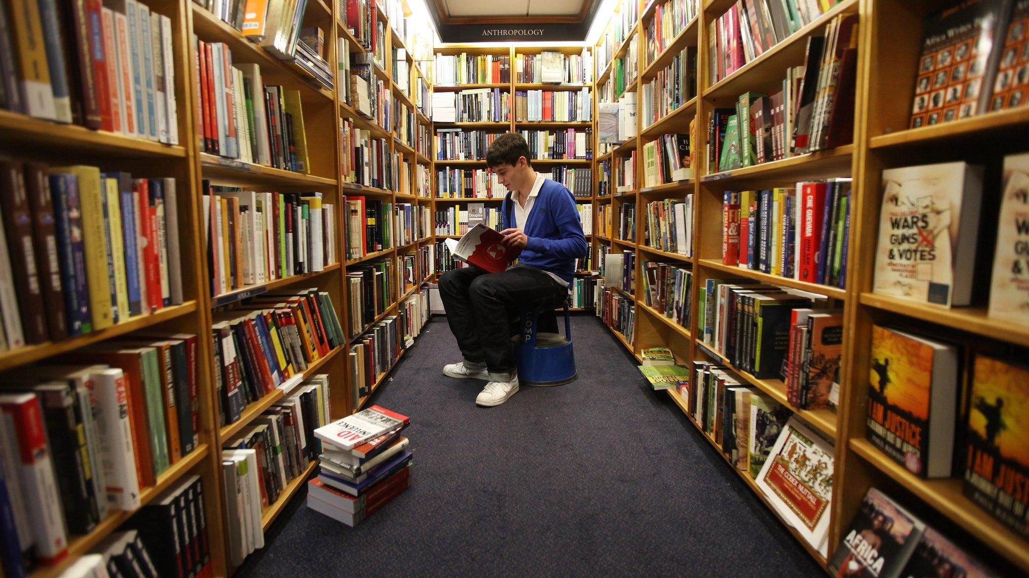 Student in bookshop