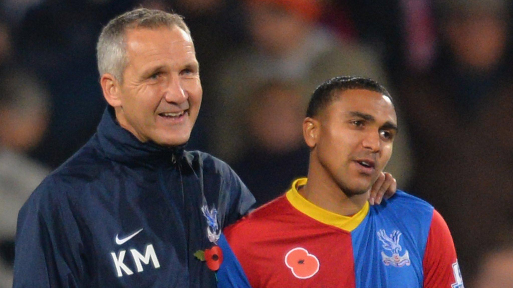 Crystal Palace caretaker manager Keith Millen (left) and winger Jerome Thomas